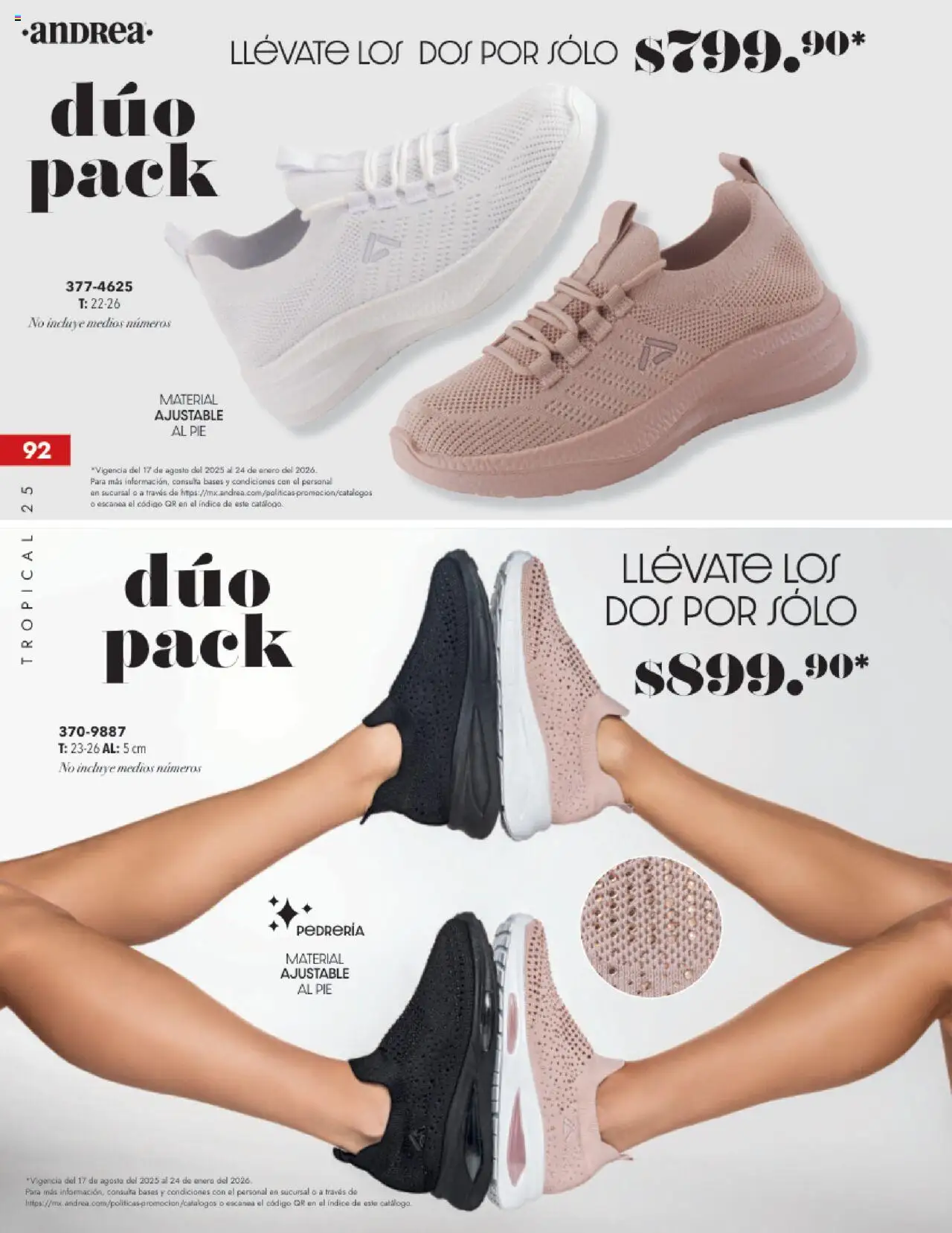 Nuevas ofertas de Andrea válidas en toda la República Mexicana desde el 17.08.2025. ¡Encuentra las mejores ofertas en Andrea - Catálogo Tropical Otoño / Invierno! | Página: 92