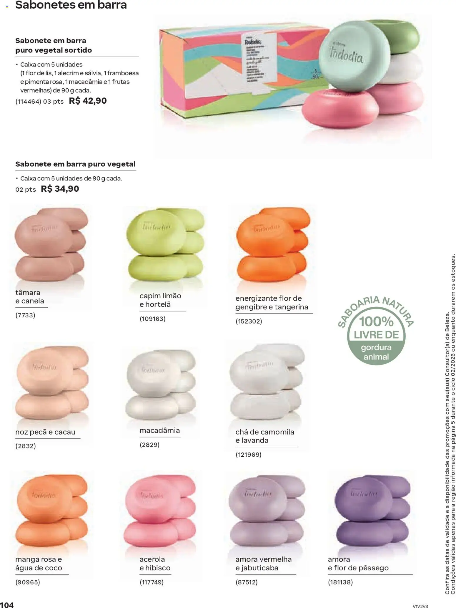 Natura Folheto - válido de 13.01.2026 | Página: 104 | Produtos: Coco, Macadâmia, Caixa, Chá