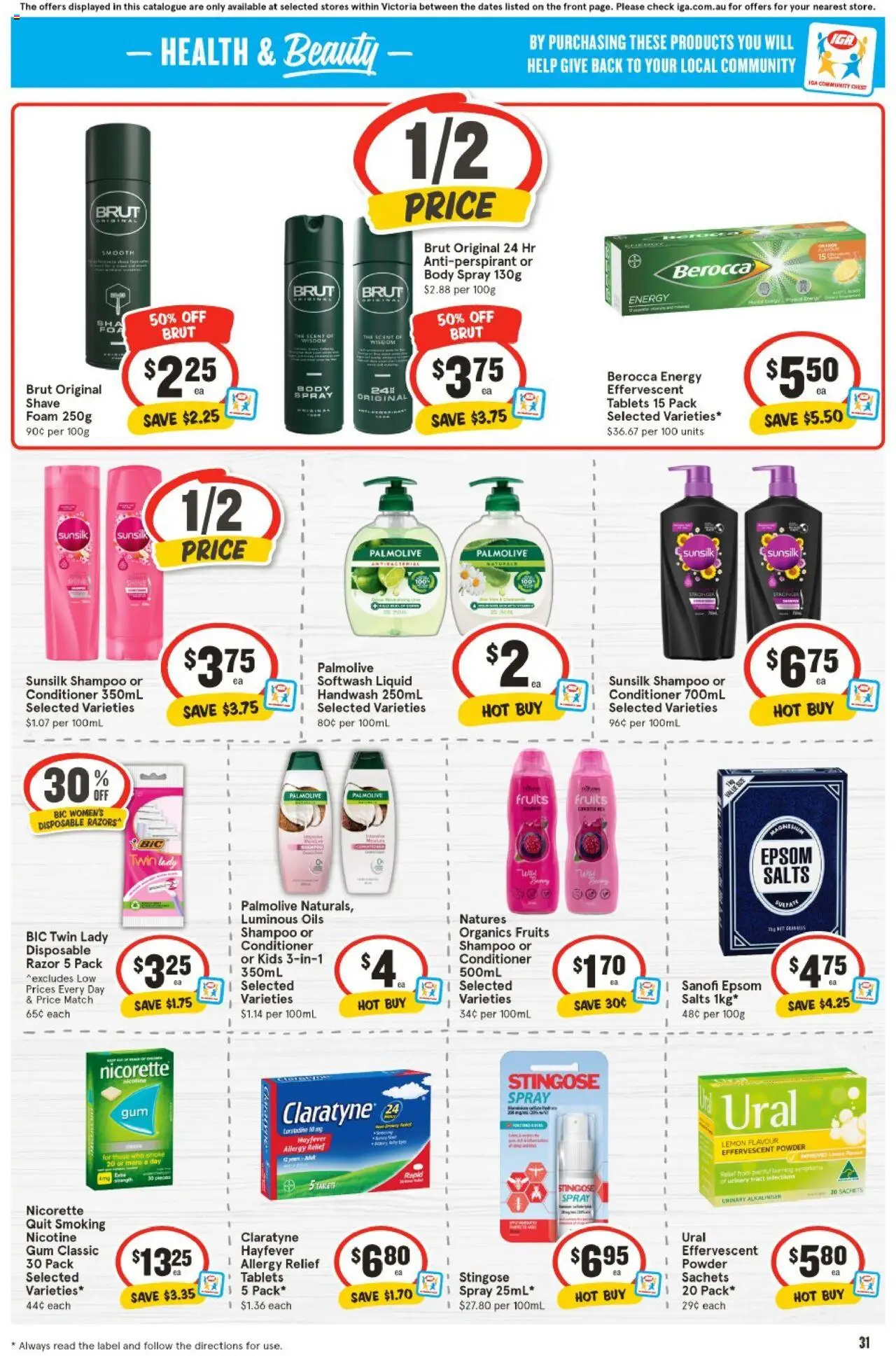 IGA catalogue - valid from 06.08.2025 | Page: 28 | Products: Conditioner, Antiperspirant, Razor, Tablets