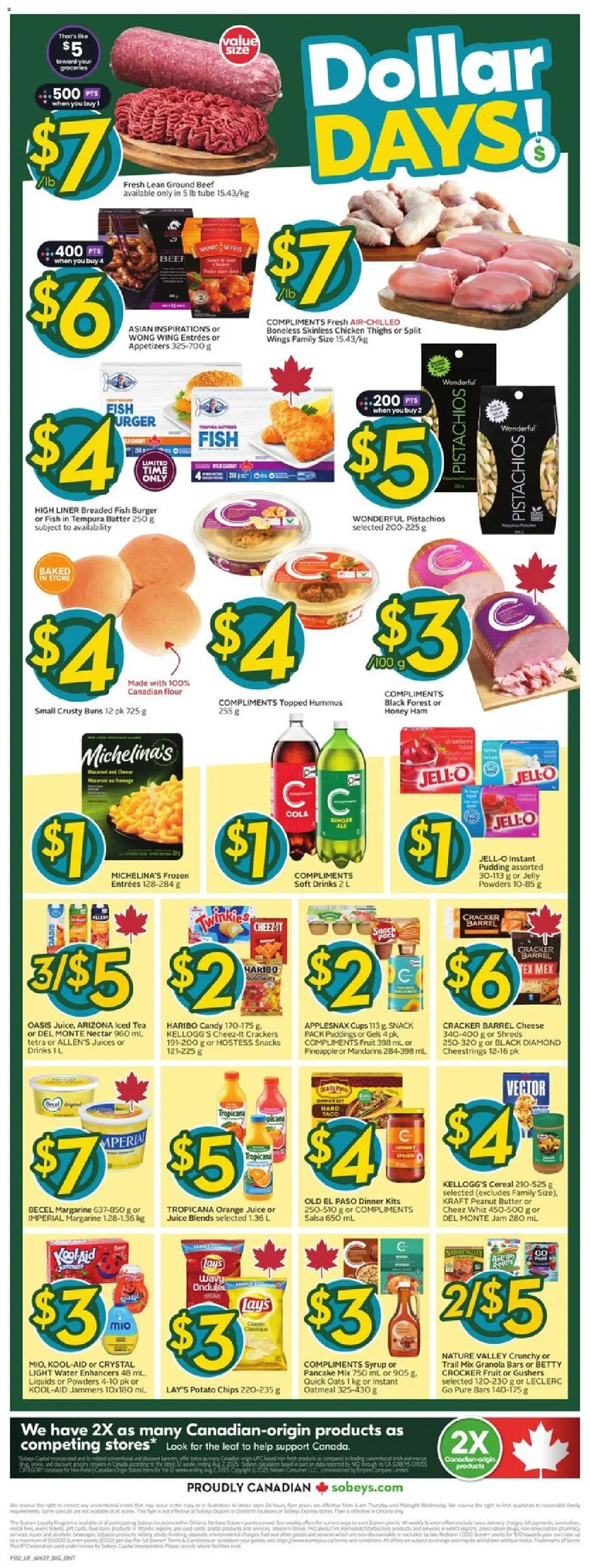 Sobeys flyer valid from 30.10.2025 | Page: 4 | Products: Tea, Pineapple, Butter, Ham