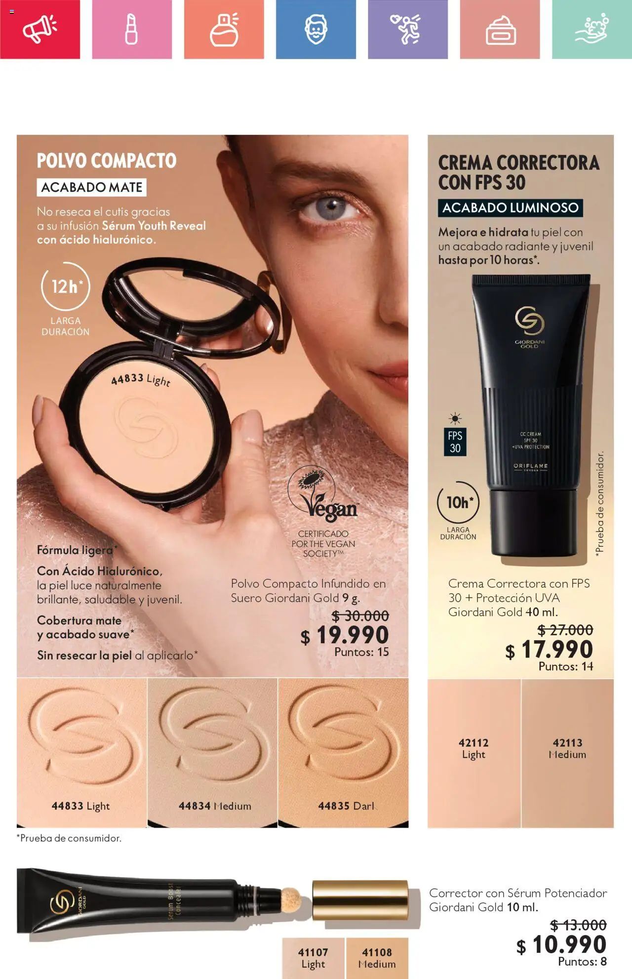 Oriflame catálogo │ válido desde el 21.06.2025 | Página: 30 | Productos: Polvo compacto, Uva, Crema, Serum