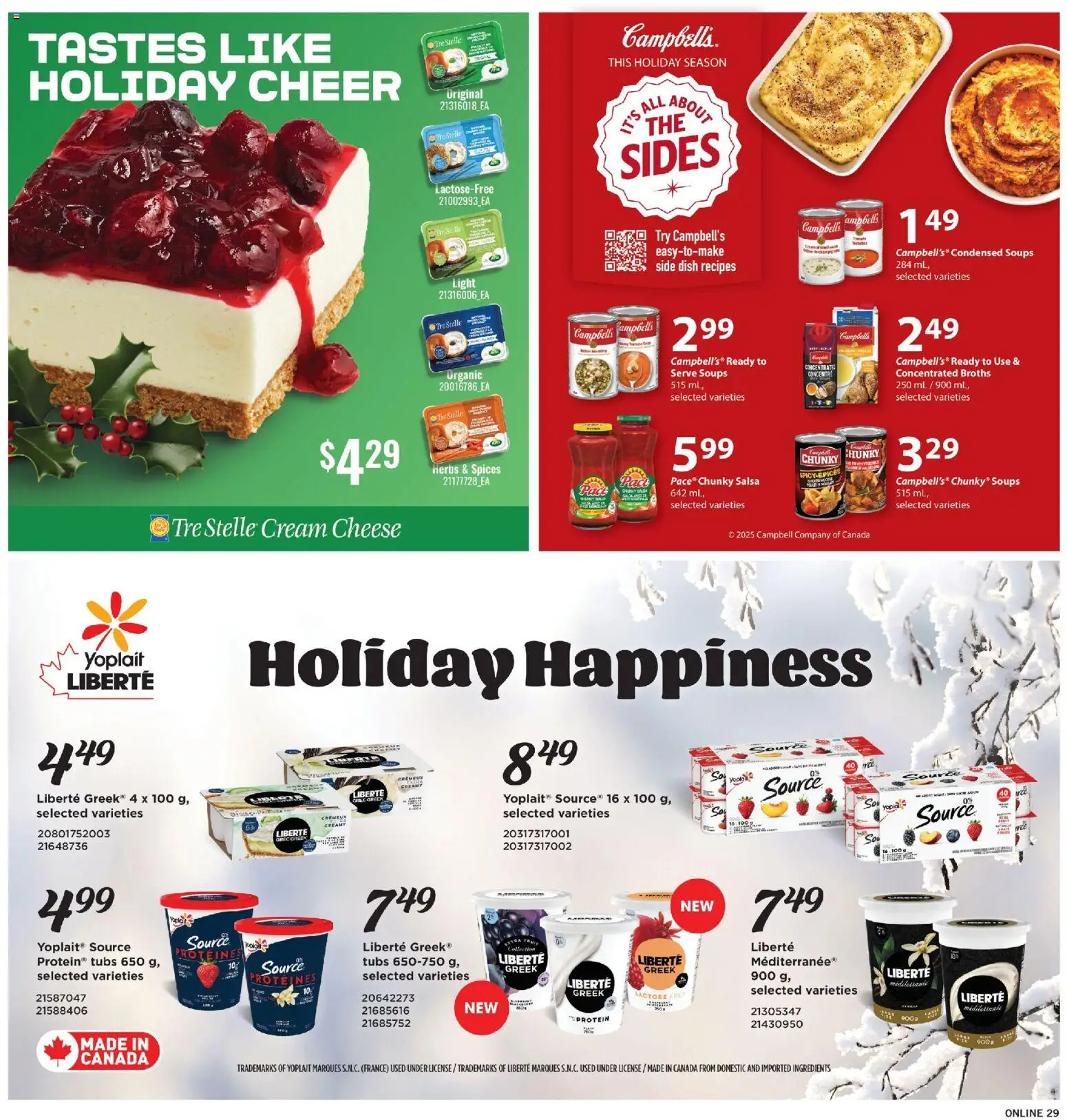 Fortinos flyer valid from 18.12.2025 | Page: 29 | Products: Cream, Cheese