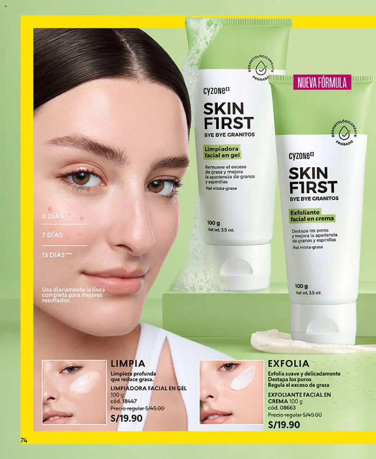 Catálogo CyZone válido desde 14.03.2026 | Página: 74 | Productos: Exfoliante, Crema