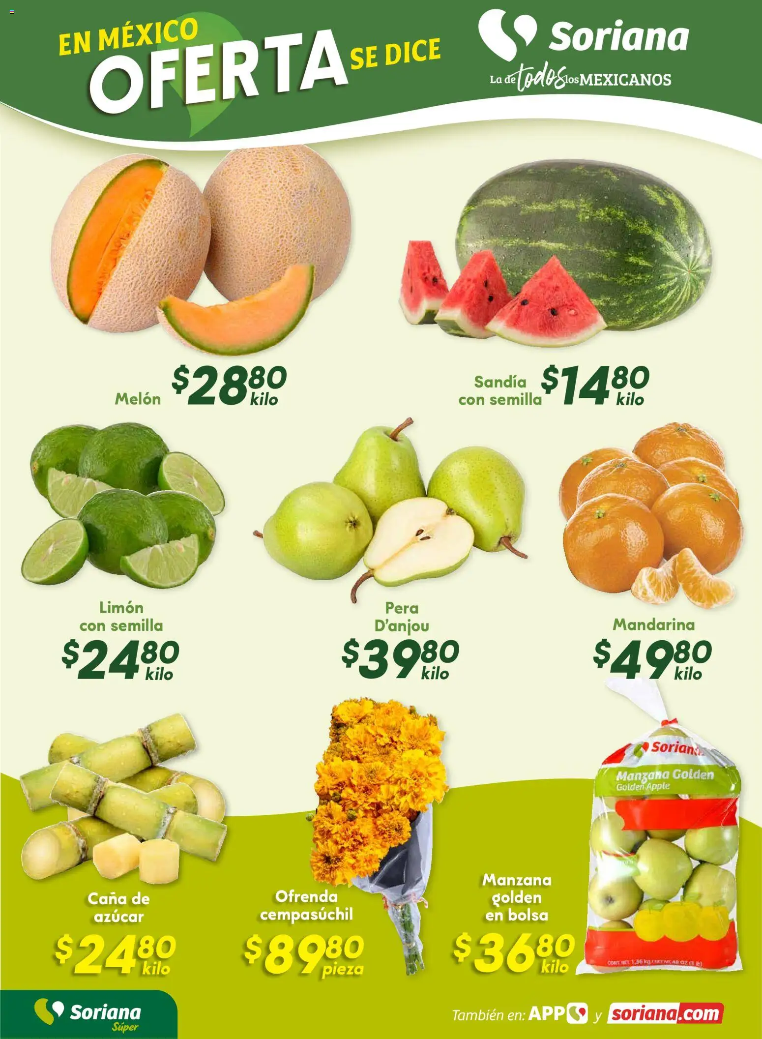 Nuevas ofertas de Soriana válidas en toda la República Mexicana desde el 31.10.2025. ¡Encuentra las mejores ofertas en Soriana - Fin de Semana Súper: Juárez! | Página: 2 | Productos: Azúcar, Pera, Sandía, Manzana