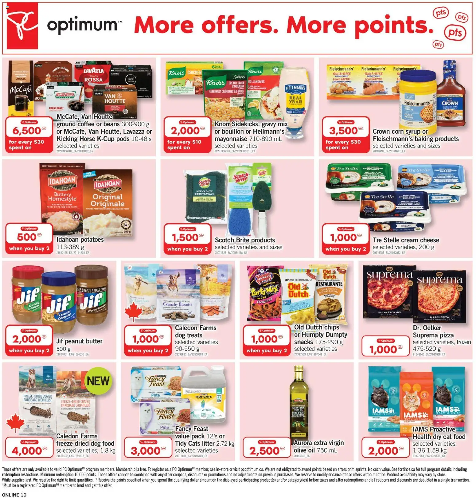 Fortinos flyer valid from 19.03.2026 | Page: 10 | Products: PC, Cheese, Coffee, Pizza