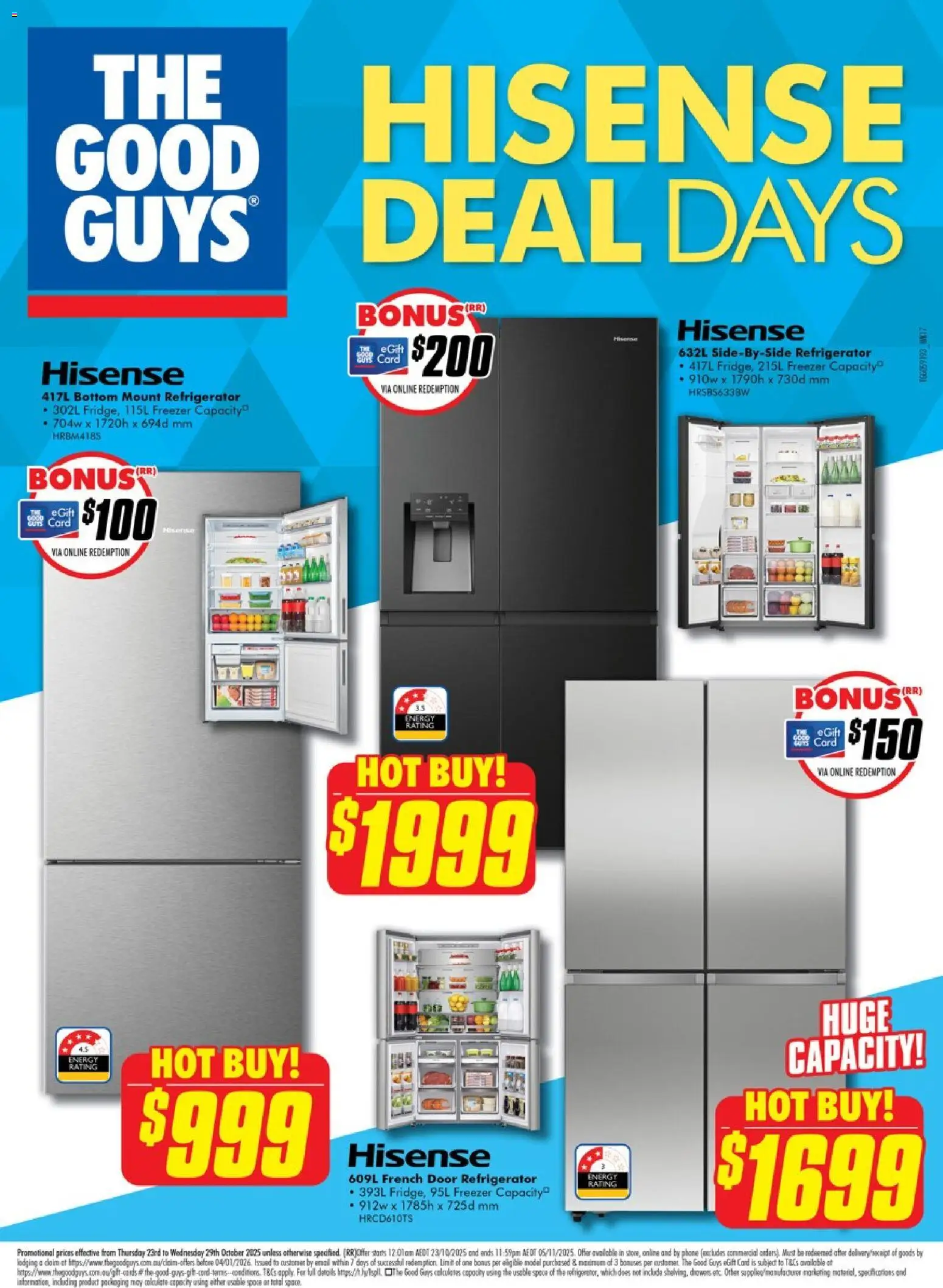 The Good Guys catalogue - valid from 22.10.2025 | Page: 1 | Products: Door, Phone, Freezer, Refrigerator