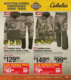 Preview of Cabela's weekly ads valid from 01.11.2025 | Page: 163 | Products: Acrylic, Vest, Jacket, Pants