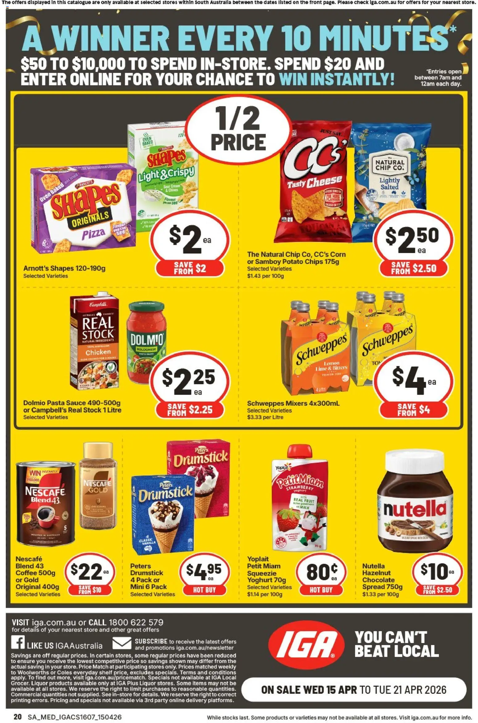 IGA catalogue - valid from 15.04.2026 | Page: 16 | Products: Cheese, Chicken, Chips, Oven