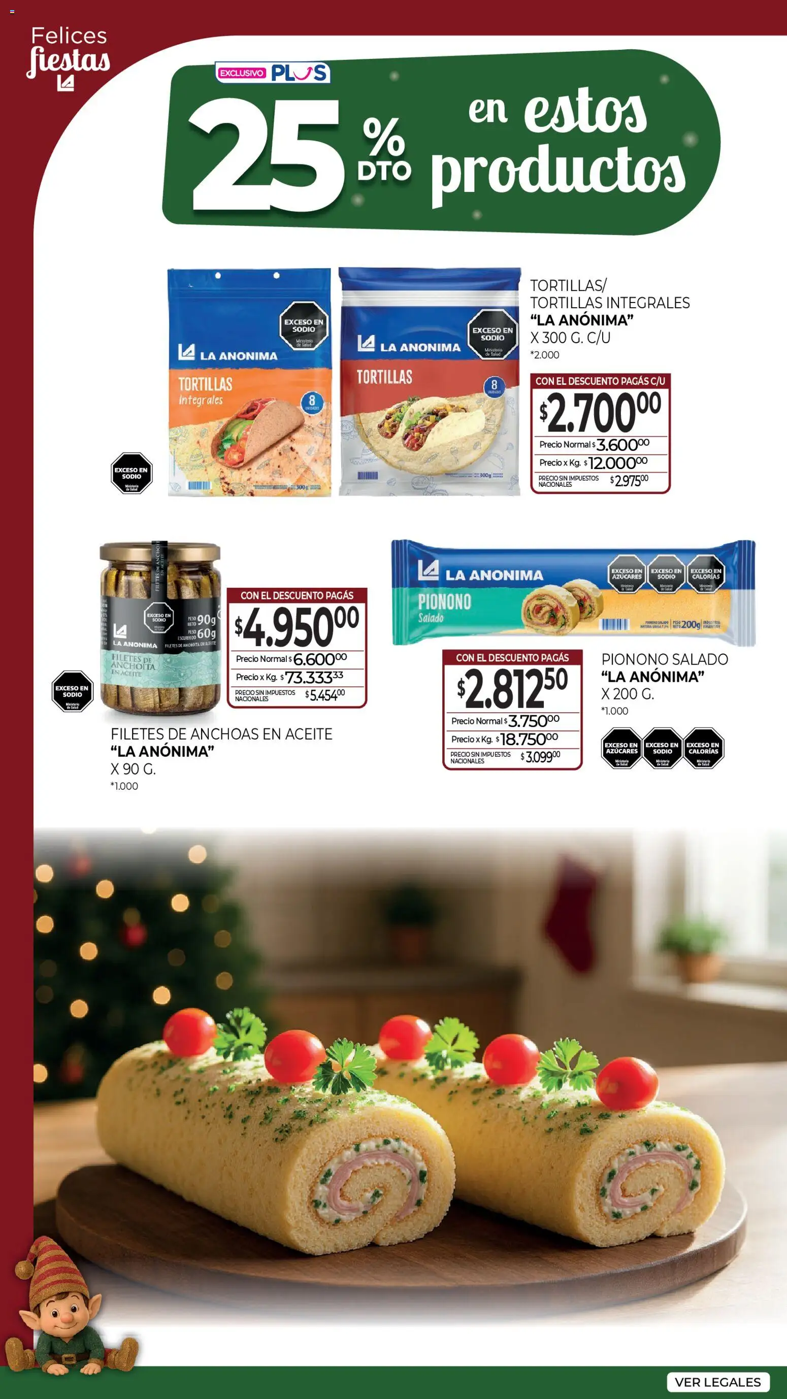 La Anonima Marca Propia Fiestas │ válido desde el 18.12.2025 | Página: 14 | Productos: Aceite, Pionono