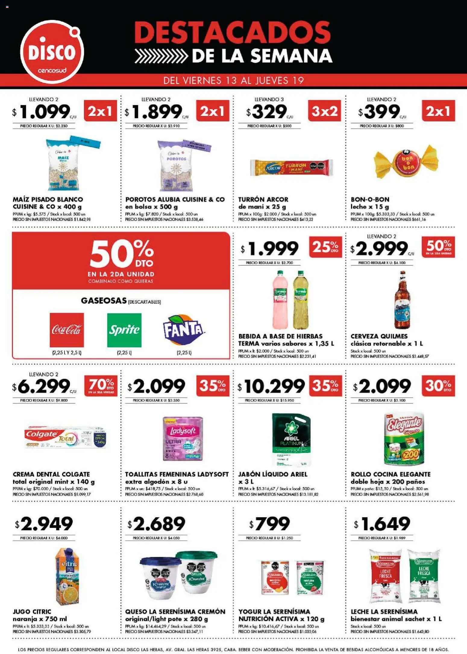 Disco ofertas │ válido desde el 13.03.2026 | Página: 9 | Productos: Disco, Queso, Toallitas femeninas, Crema