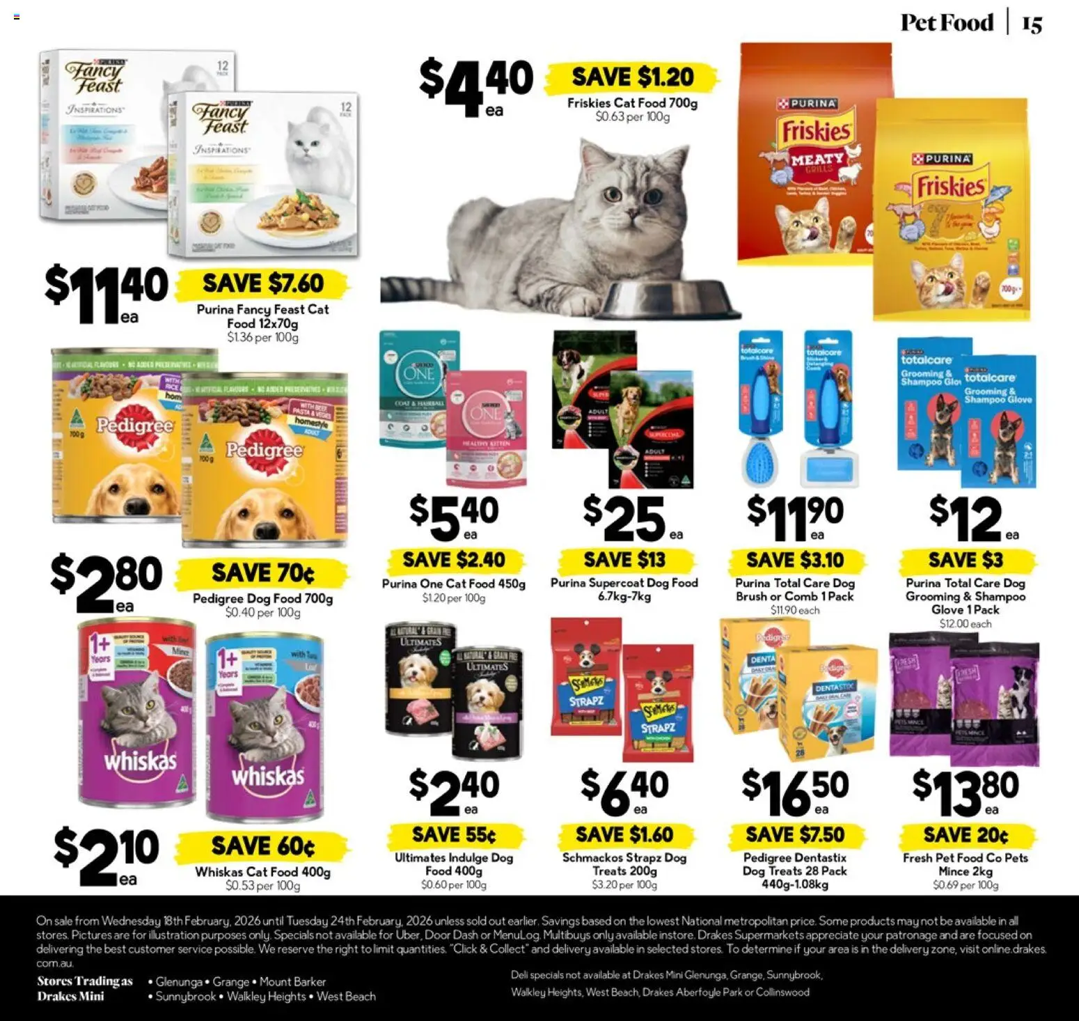 Drakes catalogue - valid from 18.02.2026 | Page: 15 | Products: Brush, Shampoo, Pasta, Dog food