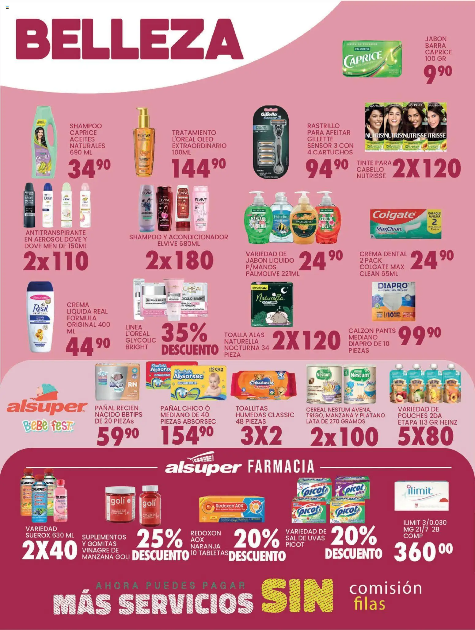 Nuevas ofertas de Alsuper válidas en toda la República Mexicana desde el 24.02.2026. ¡Encuentra las mejores ofertas en Alsuper folleto Chihuahua Capital! | Página: 4 | Productos: Calzón, Sal, Toallitas húmedas, Jabón