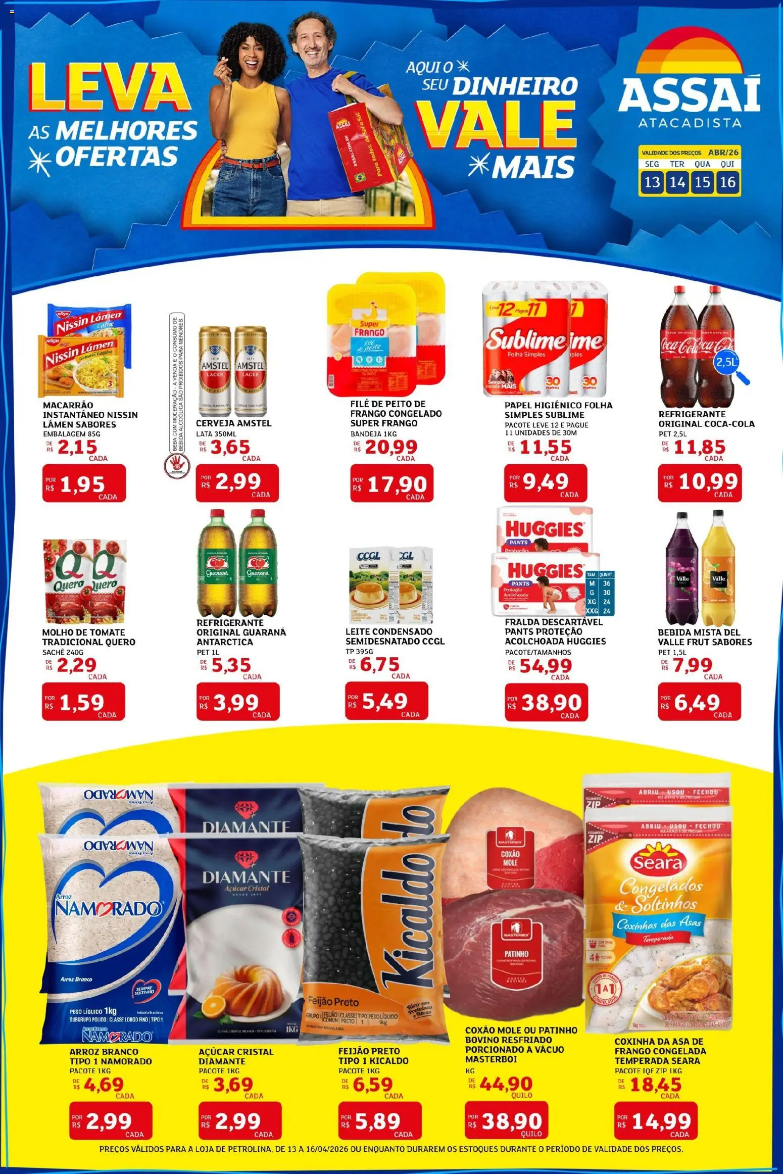 Assaí Atacadista Folheto - válido de 13.04.2026 | Página: 1 | Produtos: Guaraná, Bebida, Bandeja, Papel higiênico