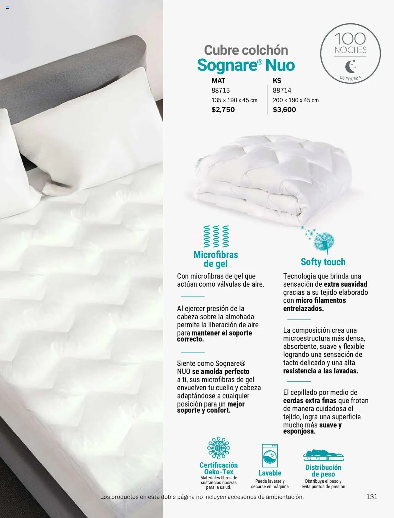 Nuevas ofertas de Vianney válidas en toda la República Mexicana desde el 15.08.2025. ¡Encuentra las mejores ofertas en Vianney - Catálogo Invierno! | Página: 133 | Productos: Flexible, Colchón, Almohada, Sobre