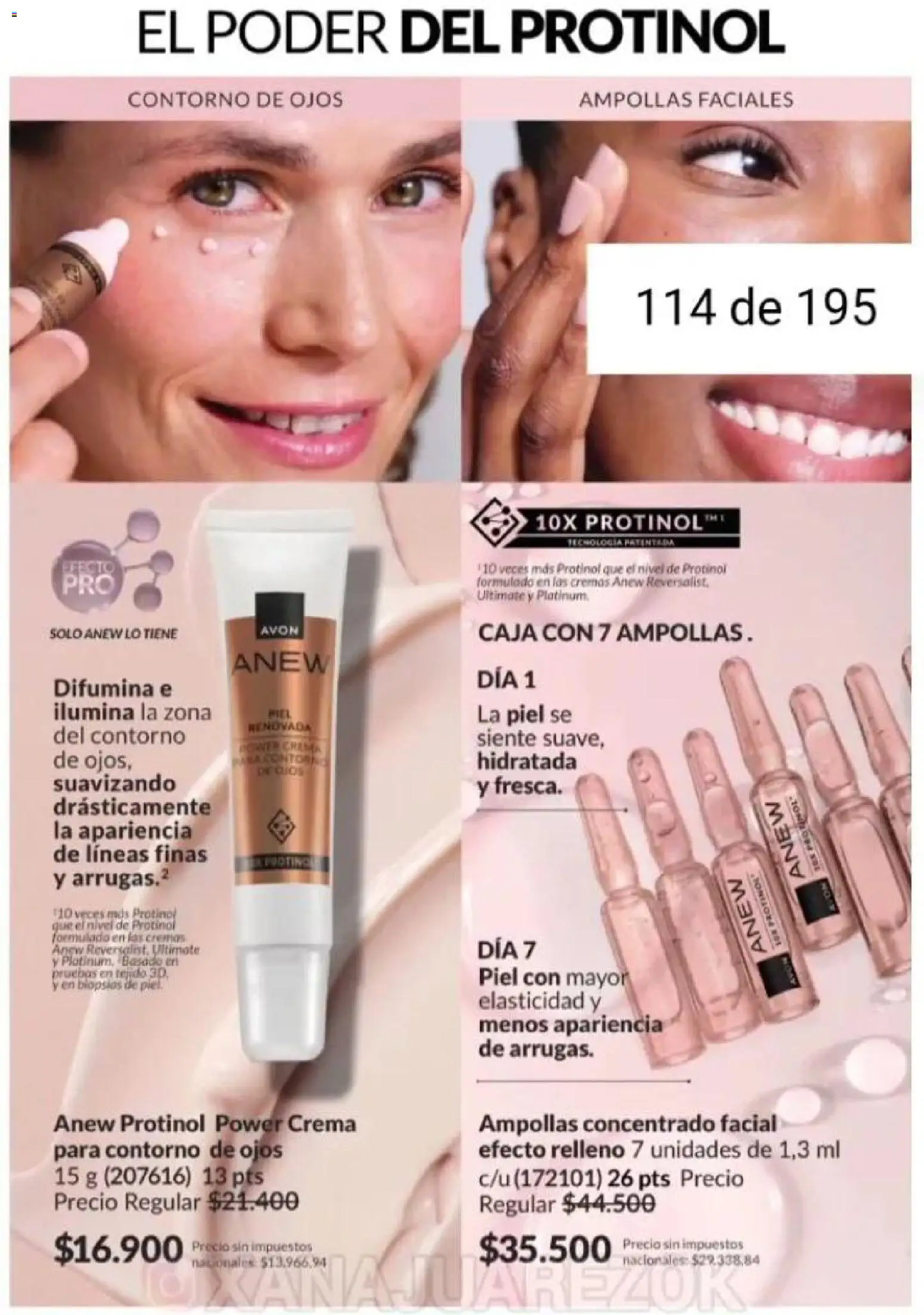 Catálogo AVON Campaña 1/2026 │ válido desde el 01.01.2026 | Página: 104 | Productos: Caja, Contorno de ojos, Contorno, Crema