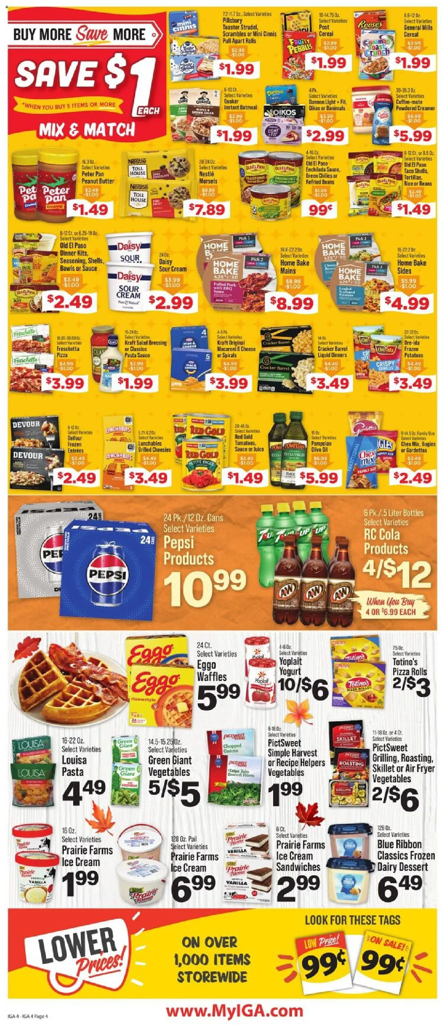 IGA Weekly Ad - valid from 05.11.2025 | Page: 5 | Products: Oil, Juice, Sour cream, Sauce