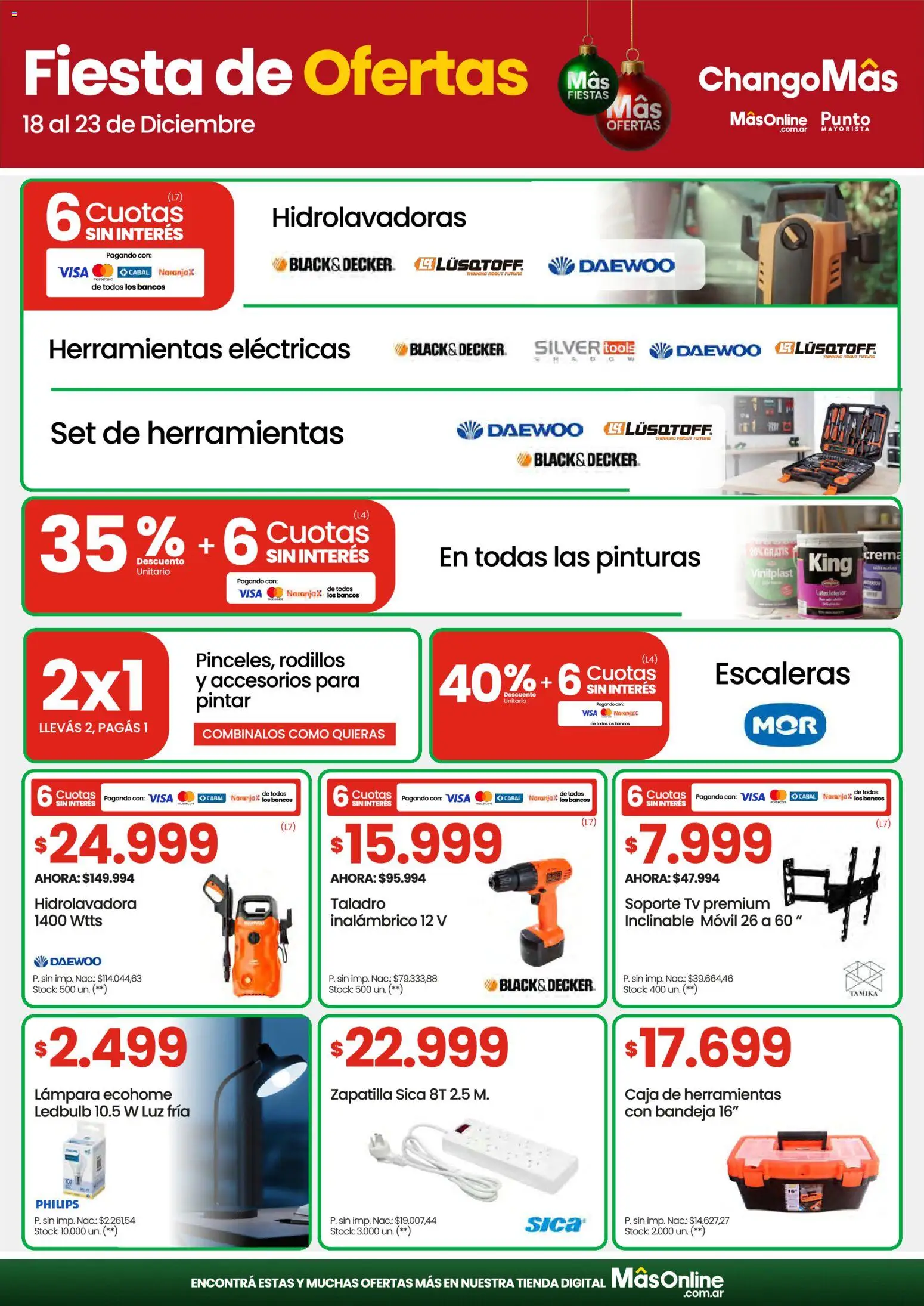 Changomas ofertas │ válido desde el 18.12.2025 | Página: 22 | Productos: Movil, Caja de herramientas, Hidrolavadora, Crema