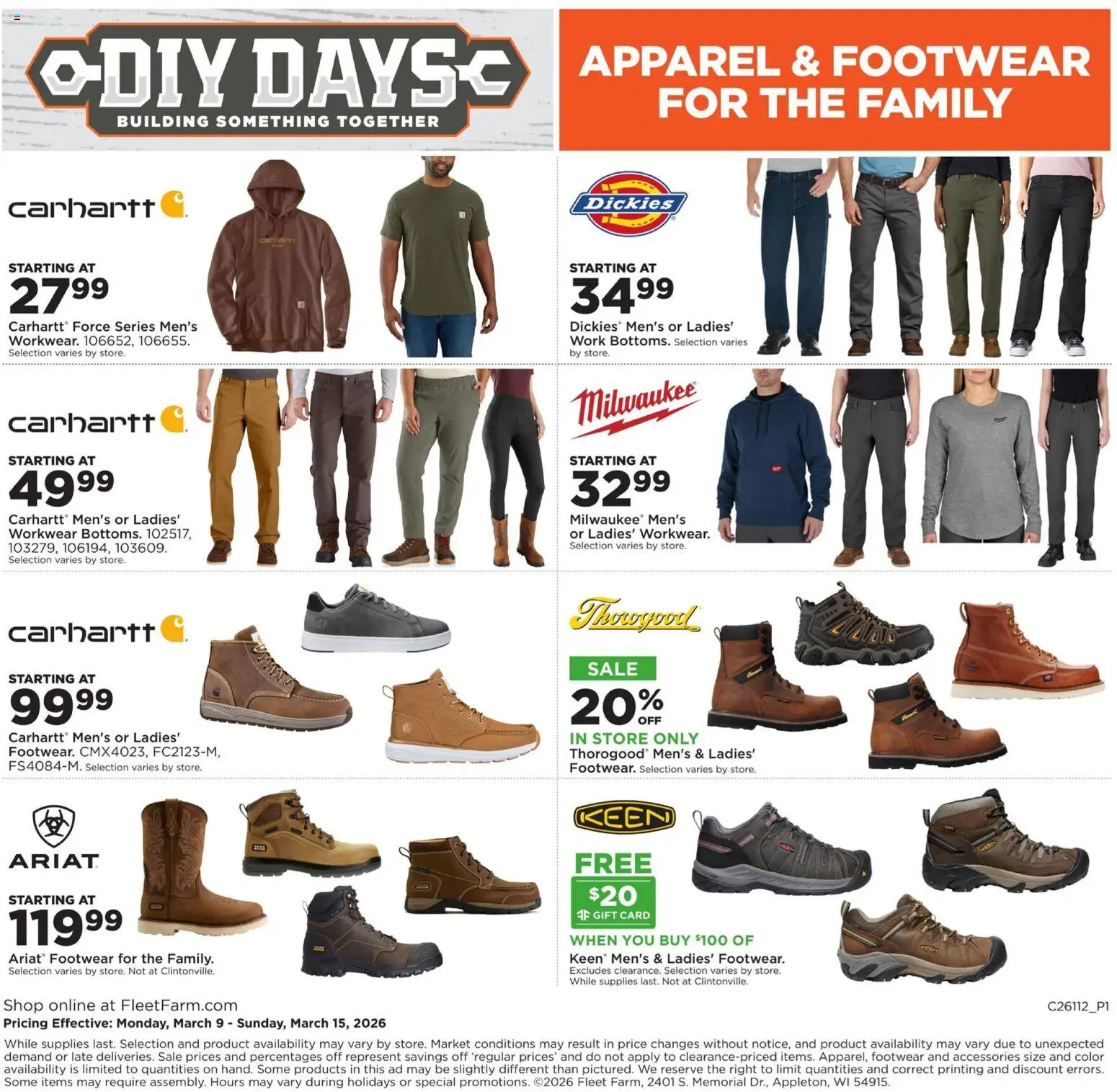 Mills Fleet Farm DIY Days - valid from 09.03.2026 | Page: 8 | Products: Workwear