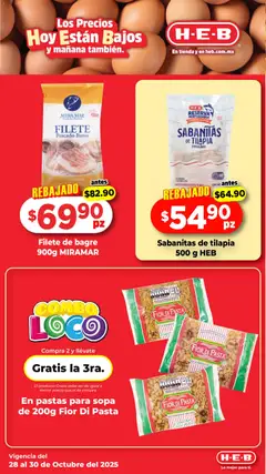 Vista previa de H-E-B folleto, nuevo folleto de la tienda, válido en México a partir del 28.10.2025 | Página: 4 | Productos: Sopa, Pasta