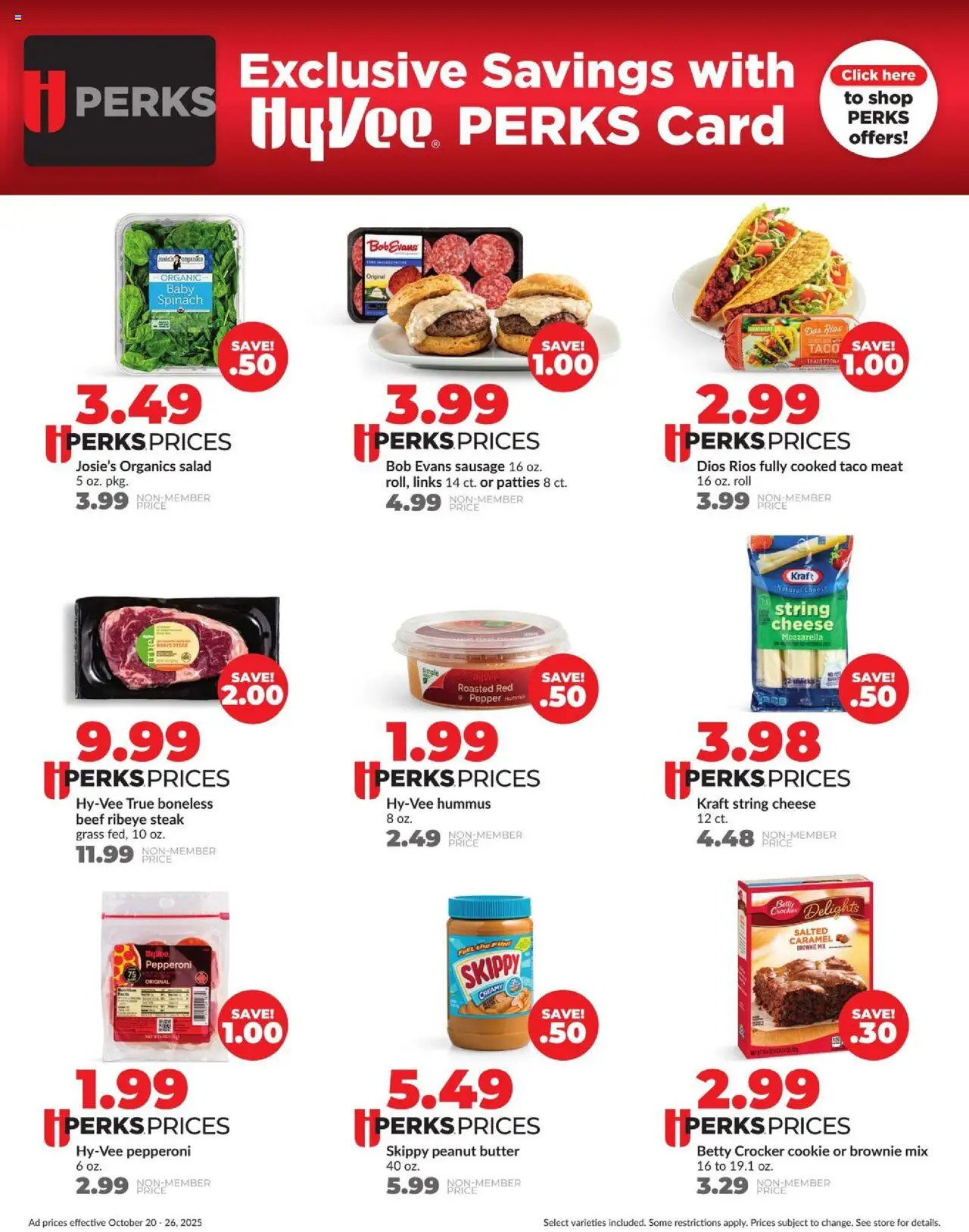 HyVee Weekly Ad - valid from 20.10.2025 | Page: 4 | Products: Butter, Cheese, Salad, Pepper