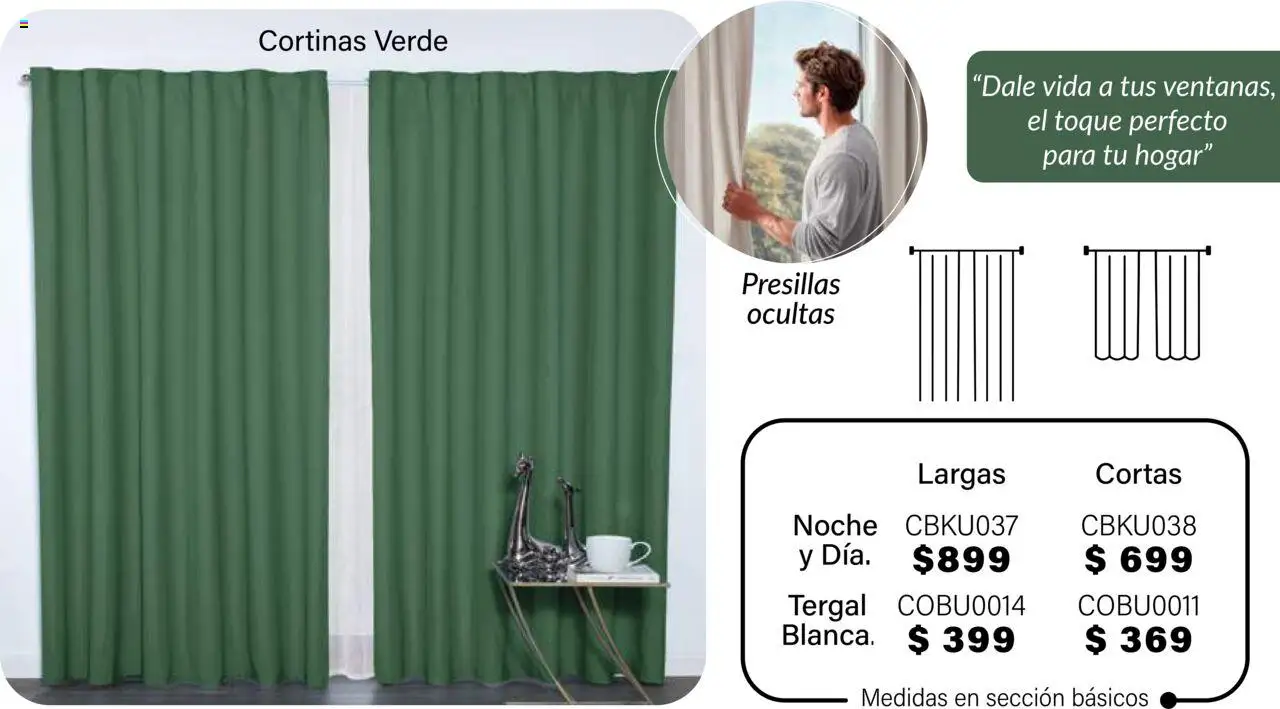 Nuevas ofertas de Colchas Concord válidas en toda la República Mexicana desde el 01.08.2025. ¡Encuentra las mejores ofertas en Colchas Concord - Catálogo! | Página: 11 | Productos: Cortinas