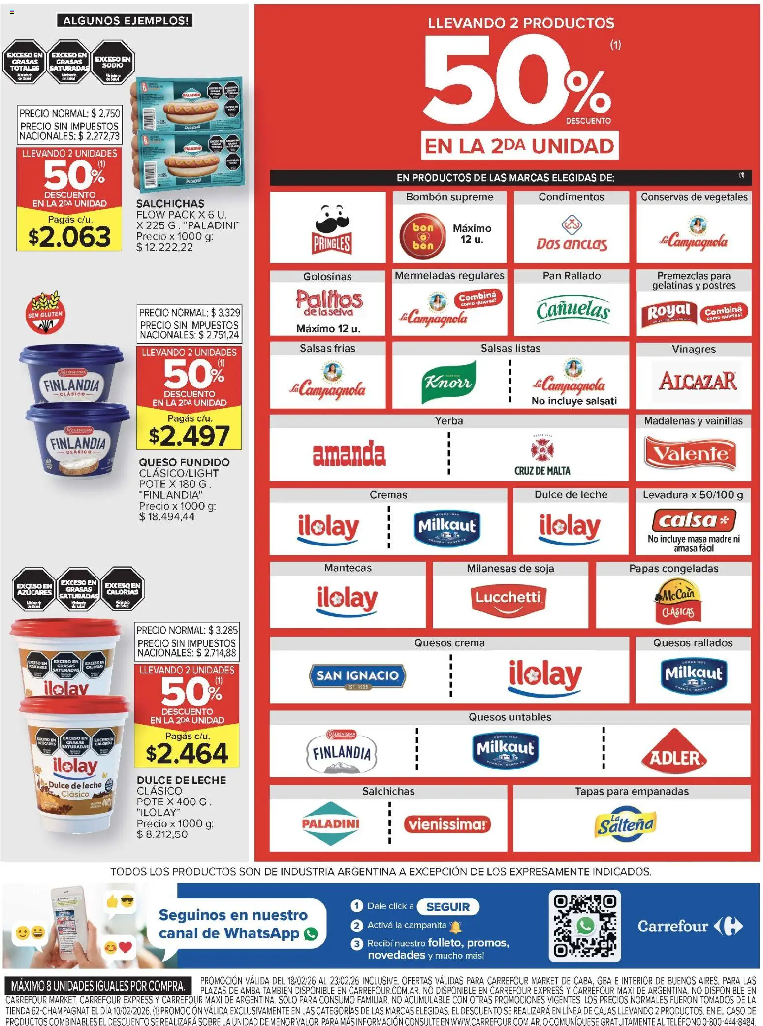 Carrefour Market catálogo │ válido desde el 18.02.2026 | Página: 7 | Productos: Teléfono, Sobre, Yerba, Golosinas