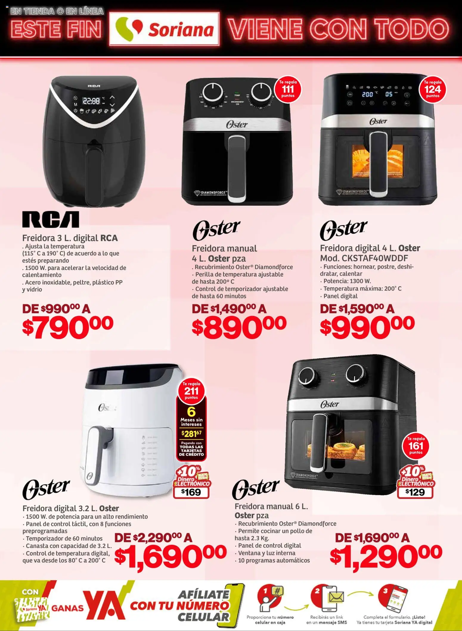 Nuevas ofertas de Soriana válidas en toda la República Mexicana desde el 05.11.2025. ¡Encuentra las mejores ofertas en Soriana - Este fin Soriana viene con todo Mercado Nacional! | Página: 14 | Productos: Pollo, Freidora, Caja, Canasta