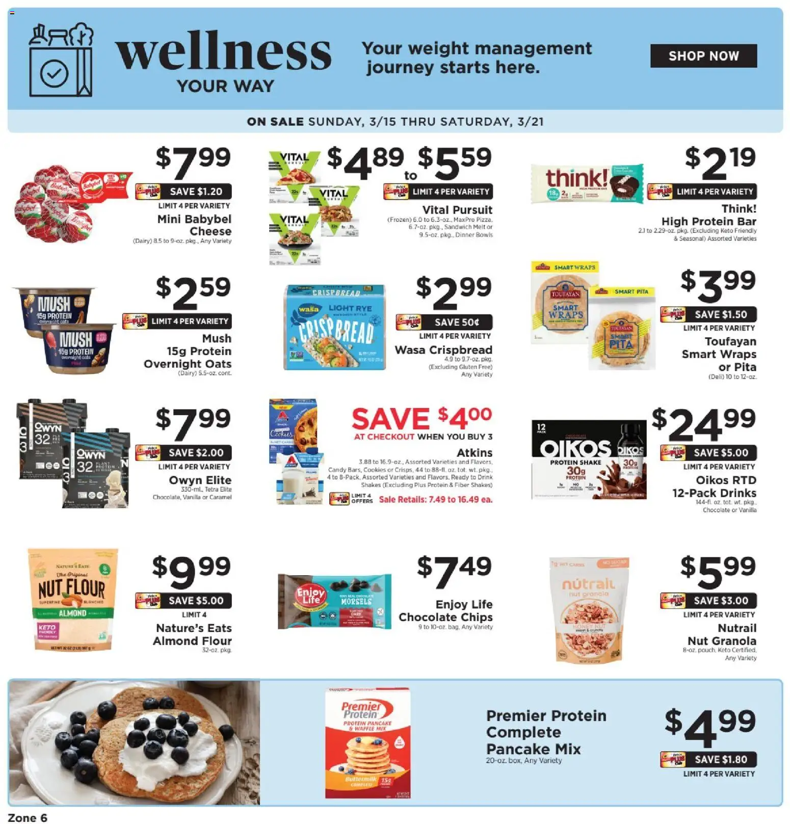 ShopRite Shop Wellness - valid from 12.03.2026 | Page: 1 | Products: Cheese, Chocolate, Chips, Cookies
