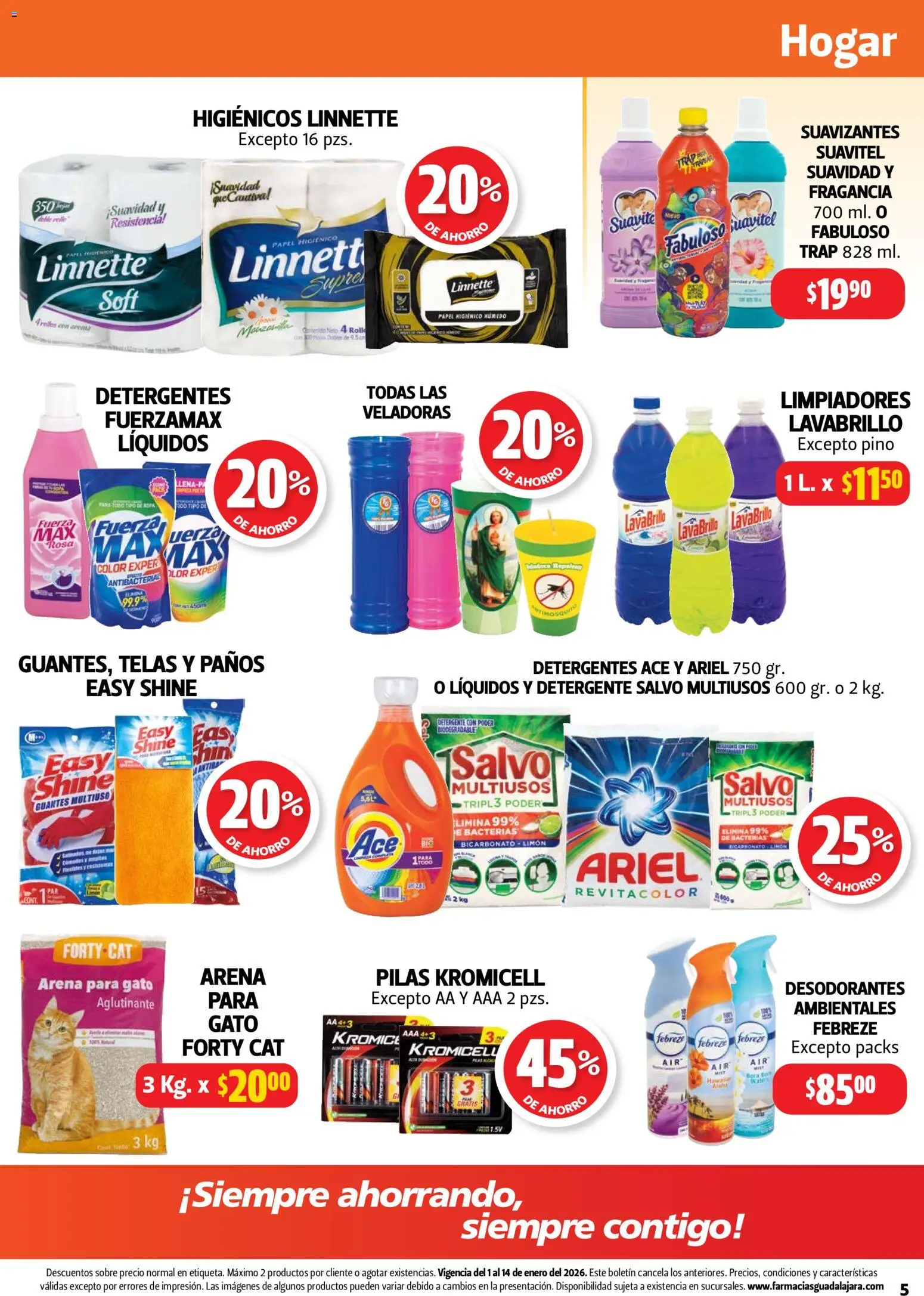 Nuevas ofertas de Farmacia Guadalajara válidas en toda la República Mexicana desde el 01.01.2026. ¡Encuentra las mejores ofertas en Farmacia Guadalajara catálogo! | Página: 5