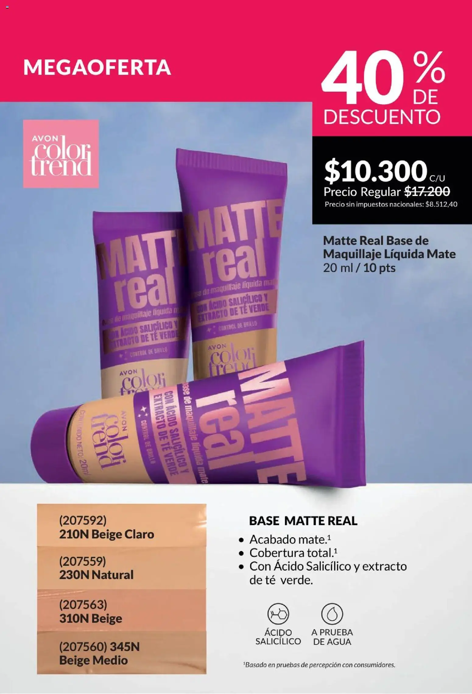 Catálogo AVON Campaña 4/2026 │ válido desde el 01.04.2026 | Página: 56 | Productos: Maquillaje, Brillo, Agua, Té
