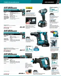 Vista previa de Makita - Catálogo, nuevo folleto de la tienda, válido en México a partir del 04.09.2025 | Página: 63