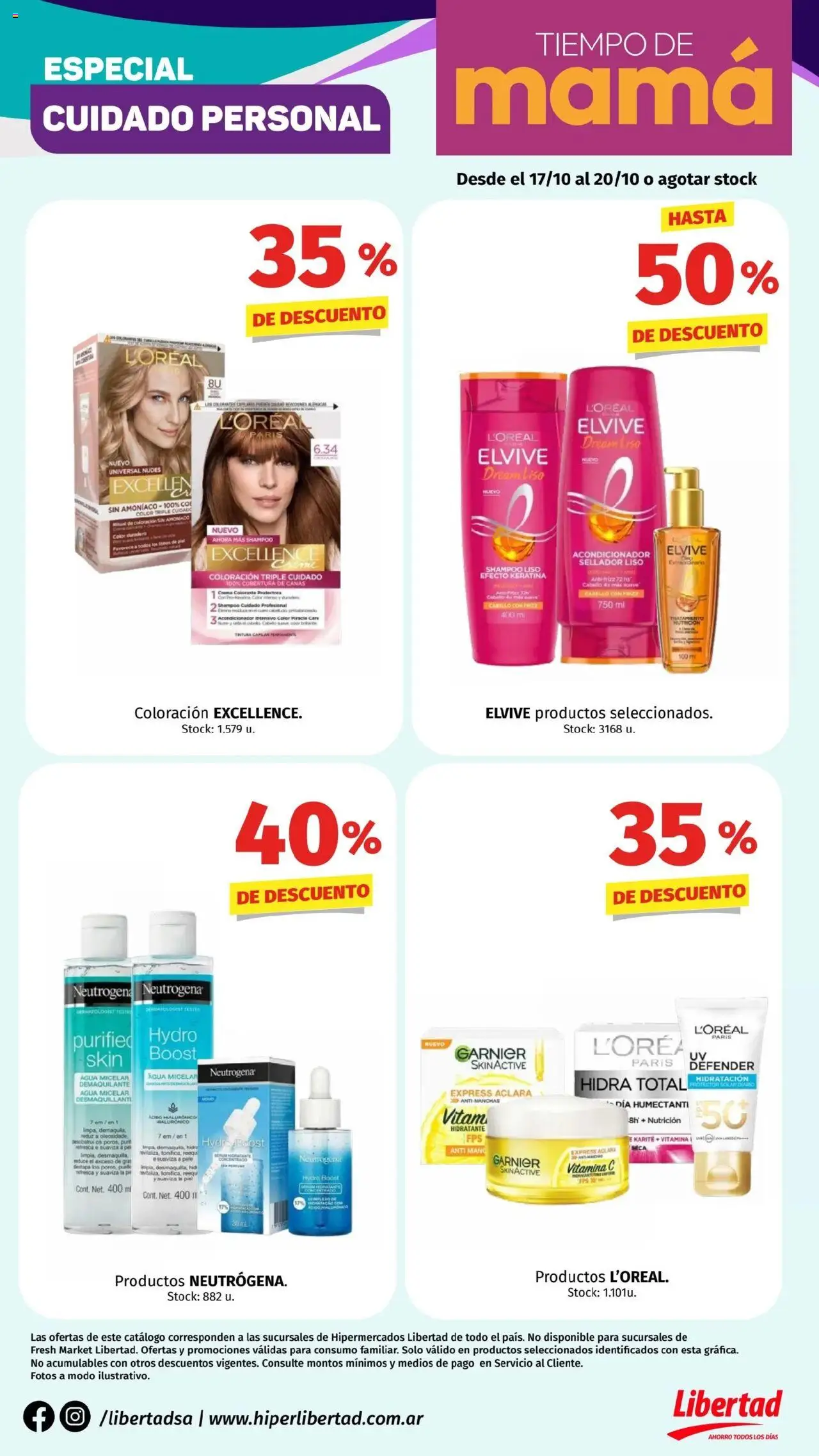 Hipermercado Libertad - Cuidado personal  │ válido desde el 17.10.2025 | Página: 2 | Productos: Shampoo, Acondicionador, Huevo, Agua