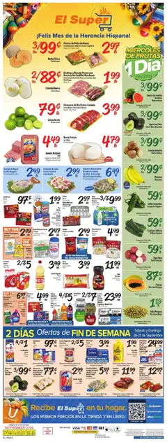 Preview of El Super weekly ads valid from 17.09.2025