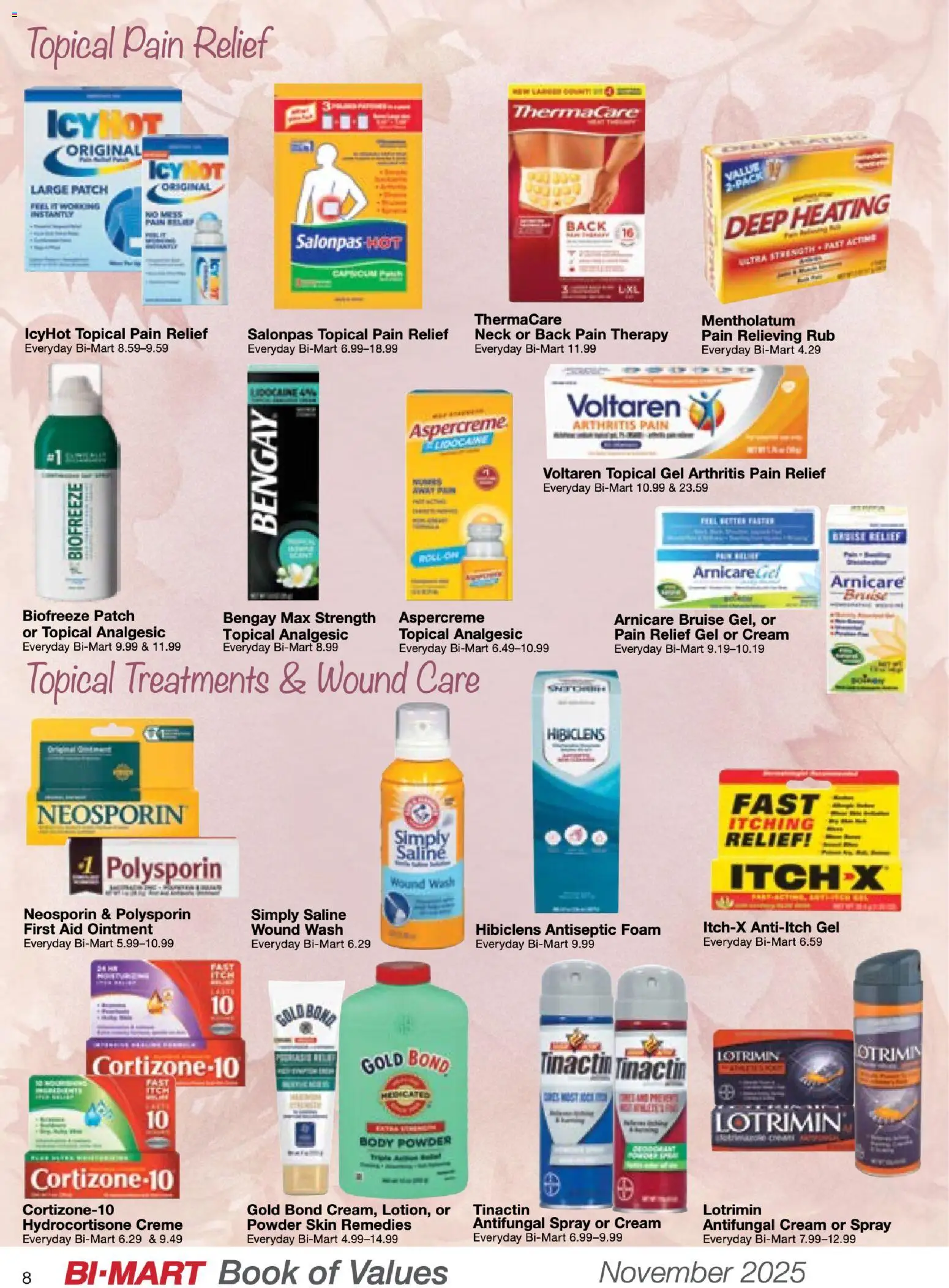 Bi-Mart November Health & Beauty Book of Values - valid from 01.11.2025 | Page: 8 | Products: Powder, Cream