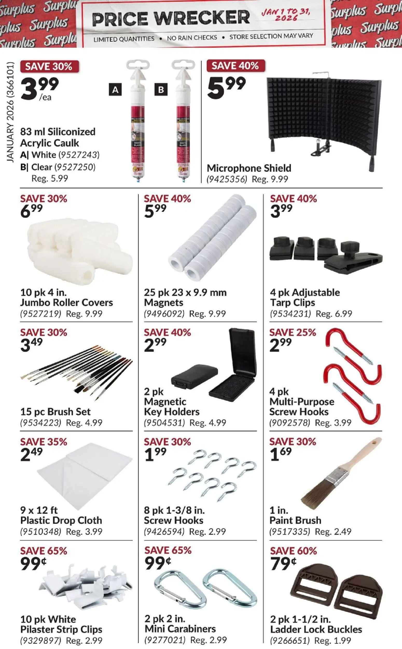 Princess Auto flyer valid from 01.01.2026 | Page: 8 | Products: PC, Microphone, Brush