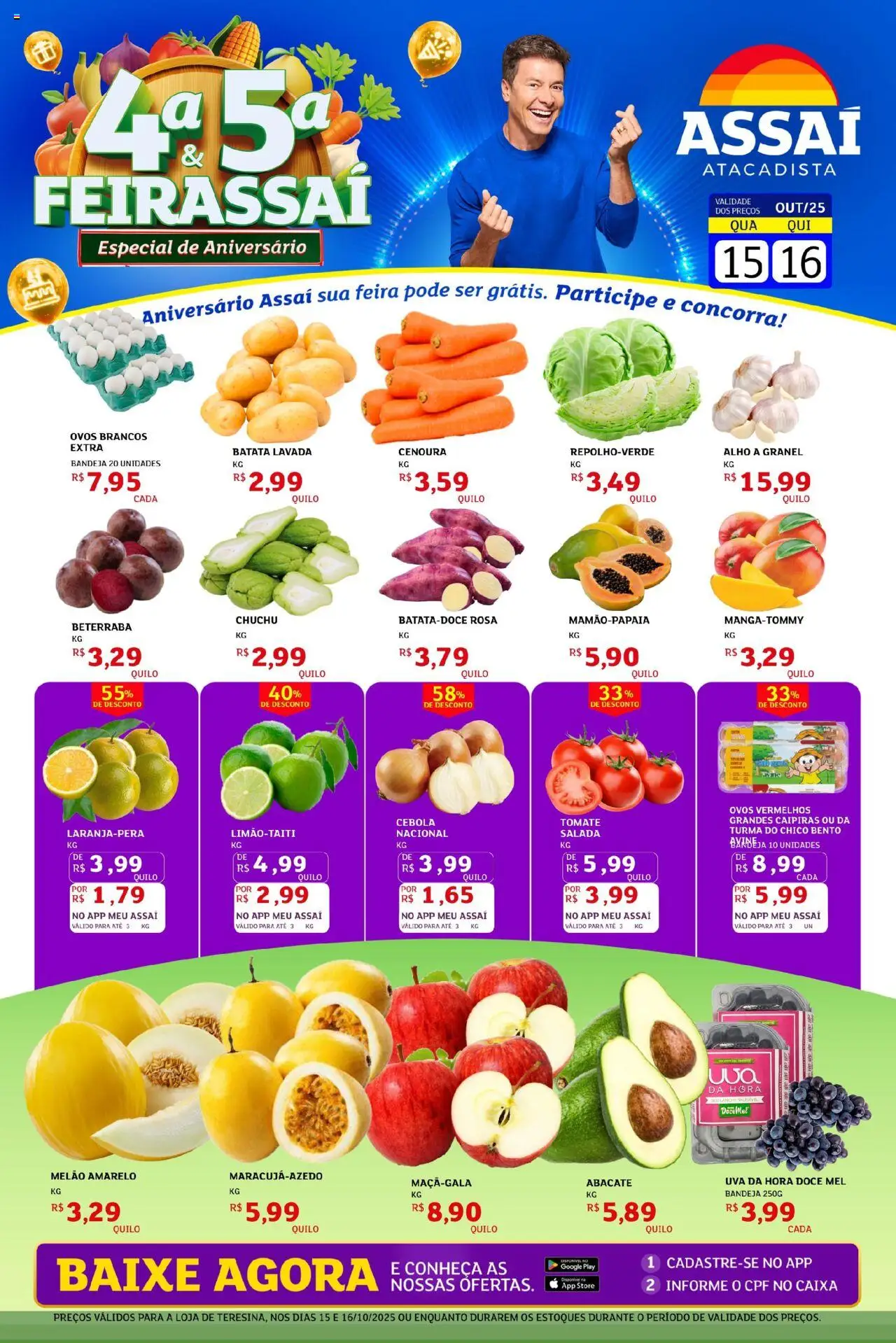 Assaí Atacadista Folheto - válido de 15.10.2025 | Página: 1 | Produtos: Caixa, Ovos, Mel, Bandeja