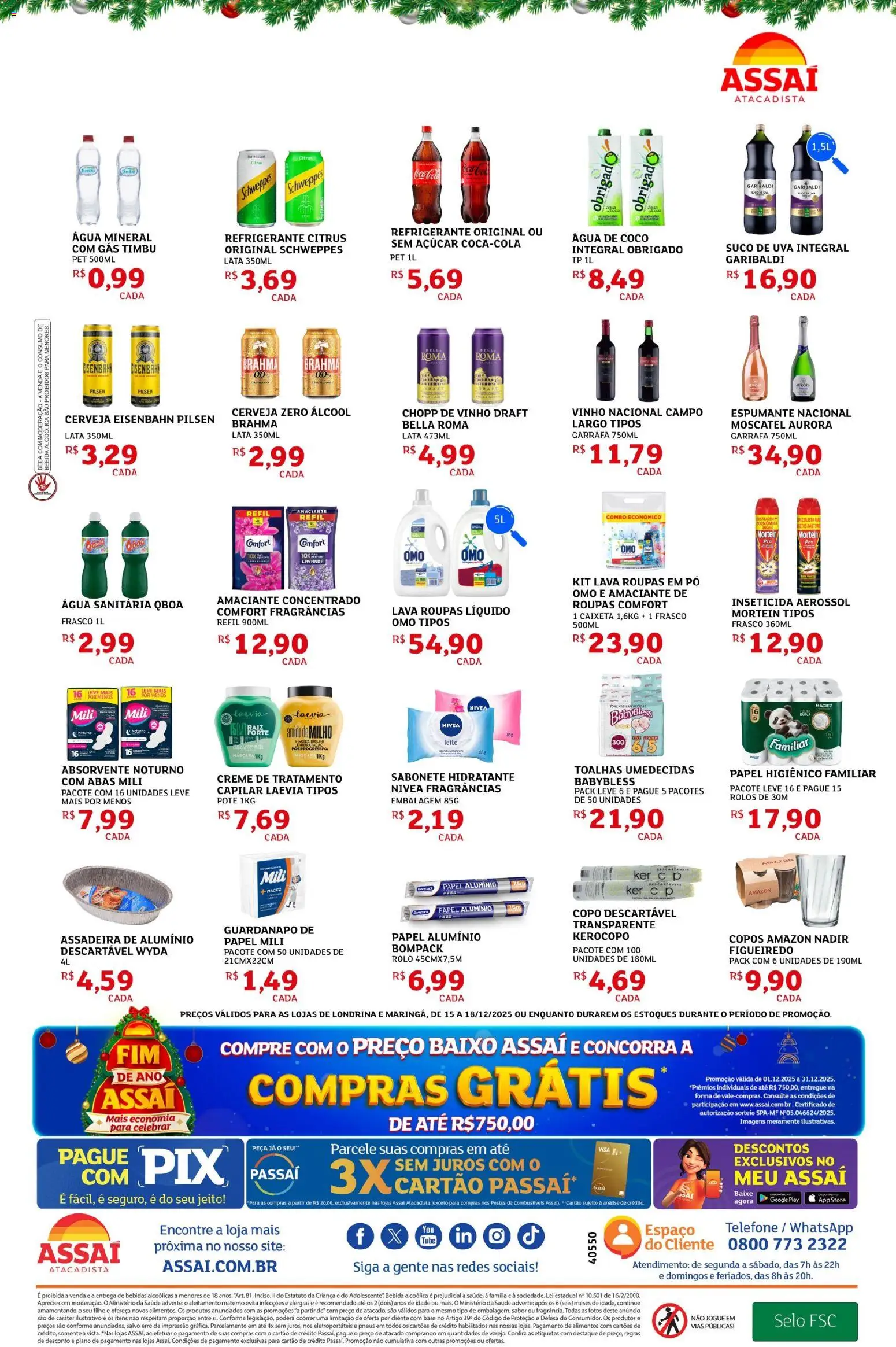 Assaí Atacadista Folheto - válido de 15.12.2025 | Página: 2 | Produtos: Espumante, Suco, Sabonete, Refrigerante