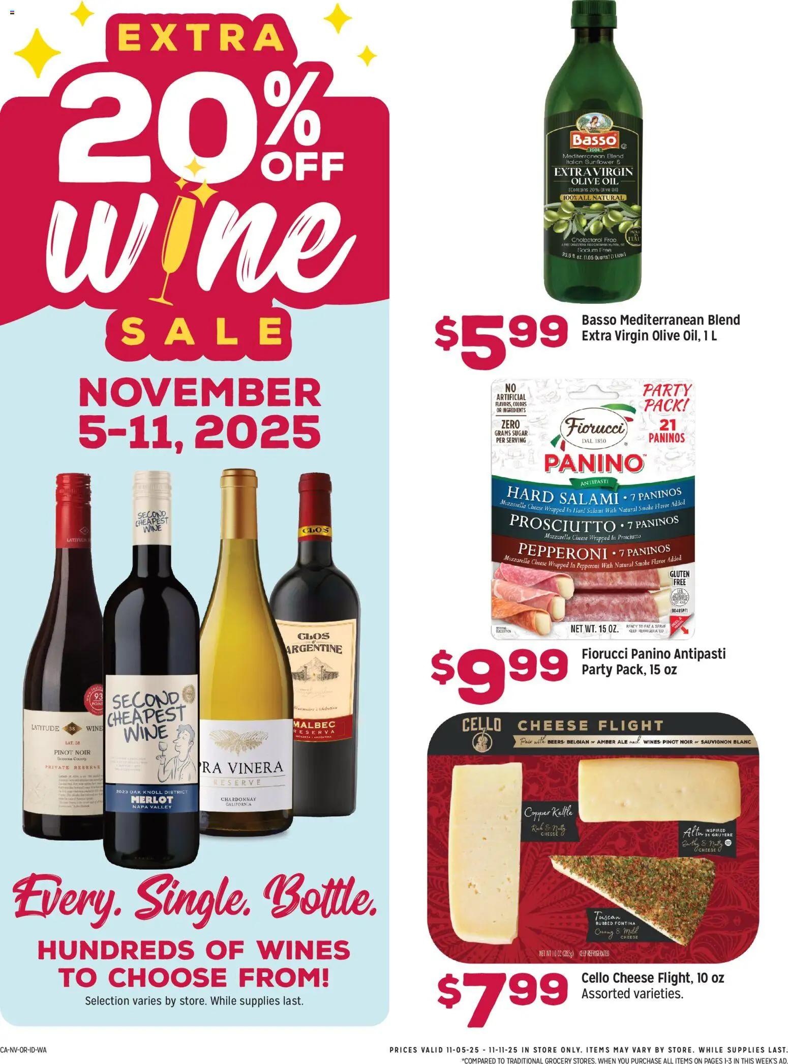 Grocery Outlet Weekly Ad - WA - valid from 05.11.2025 | Page: 2 | Products: Oil, Salami, Wine, Sugar