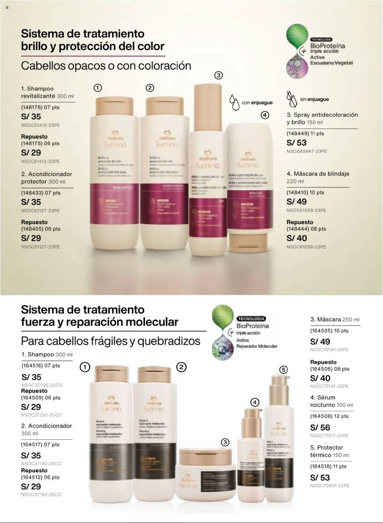 Catálogo Natura válido desde 13.09.2025 | Página: 127 | Productos: Máscara, Shampoo, Acondicionador