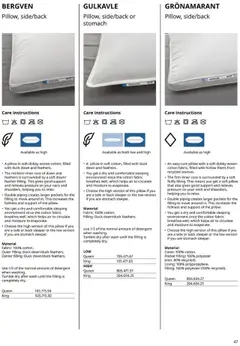 Preview of IKEA weekly ads valid from 01.01.2025 | Page: 47 | Products: Pillow, Detergent