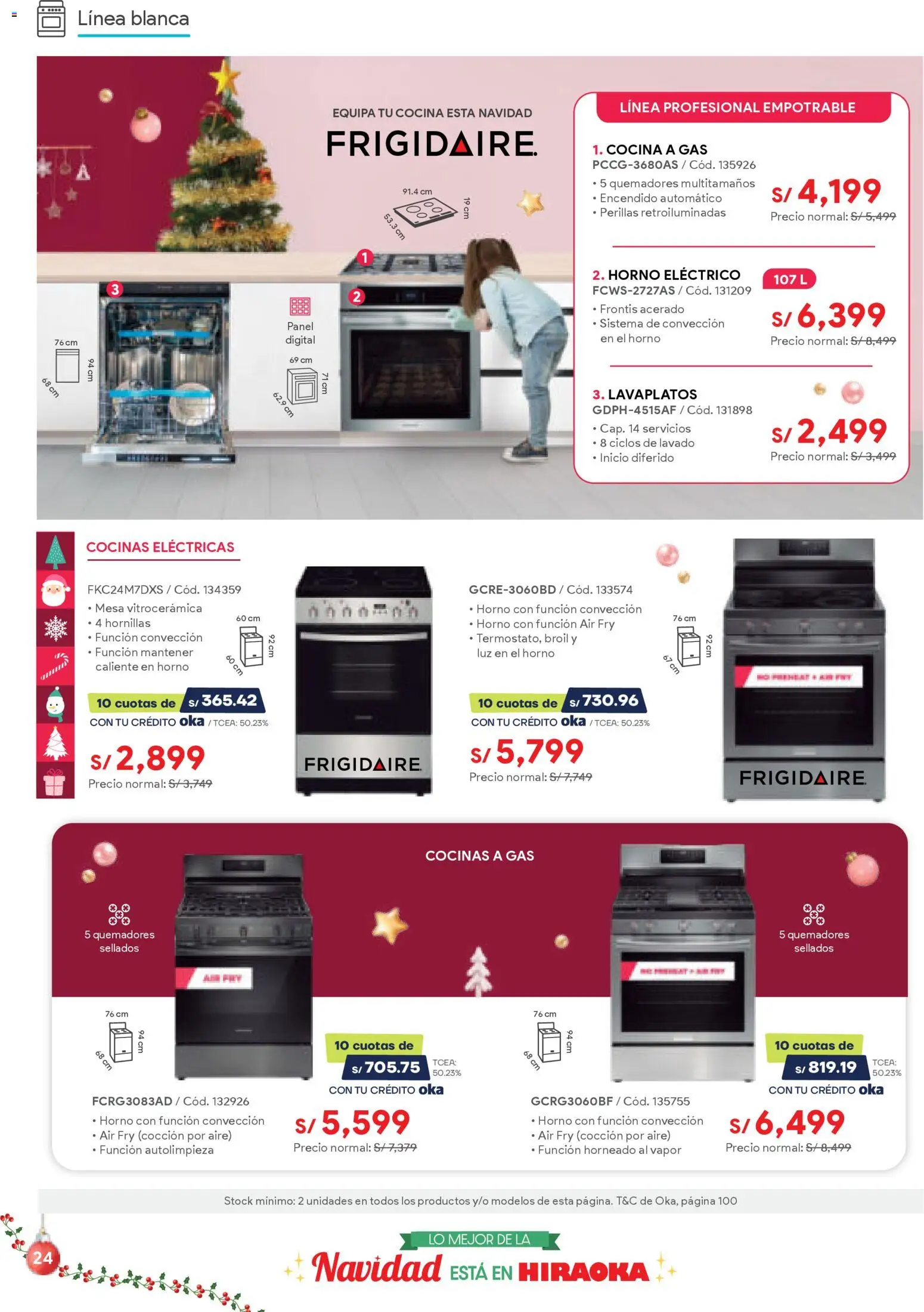 Catálogo Hiraoka válido desde 06.12.2025 | Página: 24 | Productos: Mesa, Horno, El horno, Cocina