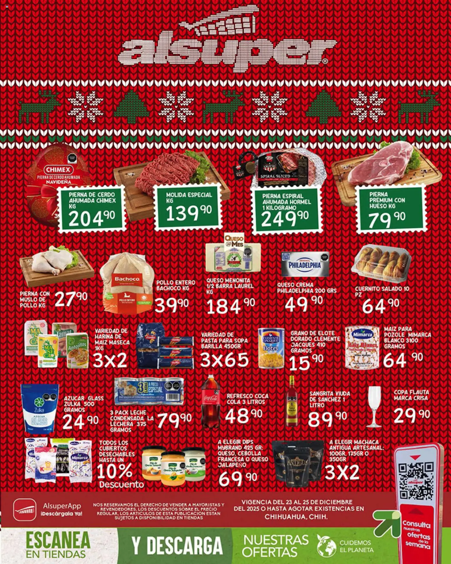 Nuevas ofertas de Alsuper válidas en toda la República Mexicana desde el 23.12.2025. ¡Encuentra las mejores ofertas en Alsuper folleto Chihuahua Capital! | Página: 1 | Productos: Harina, Leche, Queso, Barra