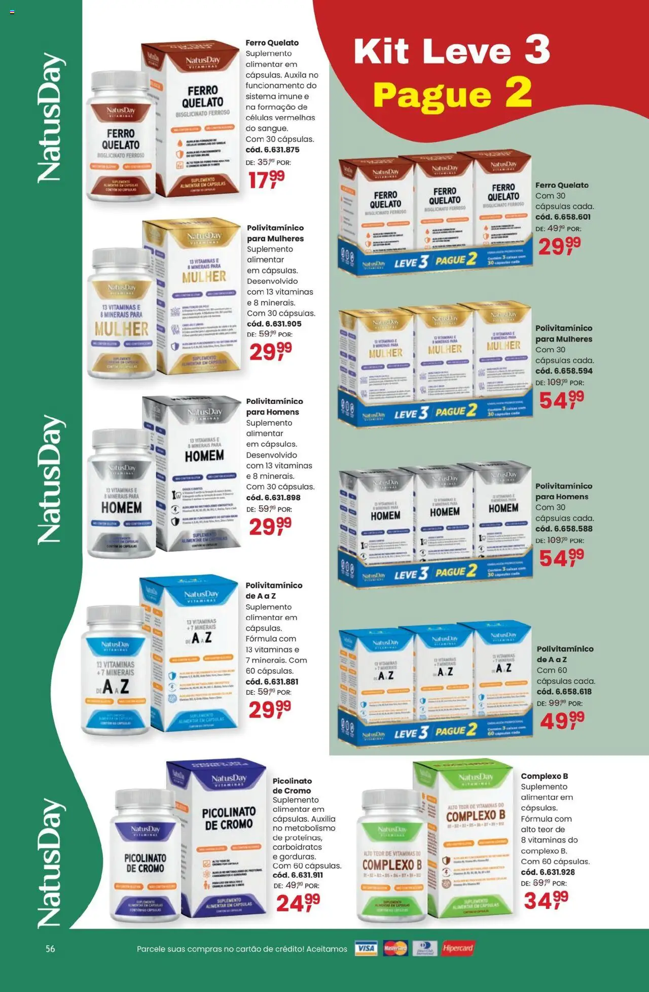 Quatro Estações Folheto - válido de 01.12.2025 | Página: 56 | Produtos: Ferro, Polivitamínico, Vitamina d