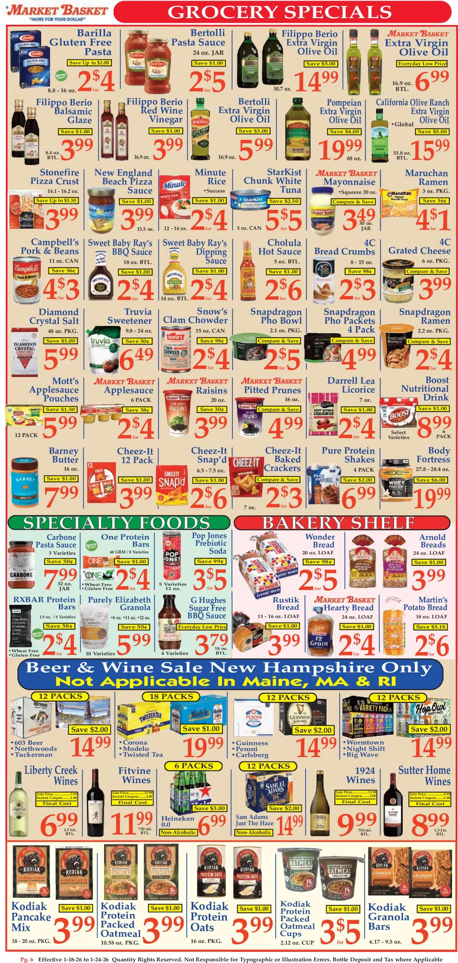 Market Basket Ad - valid from 18.01.2026 | Page: 6 | Products: Vinegar, Basket, Mayonnaise, Date