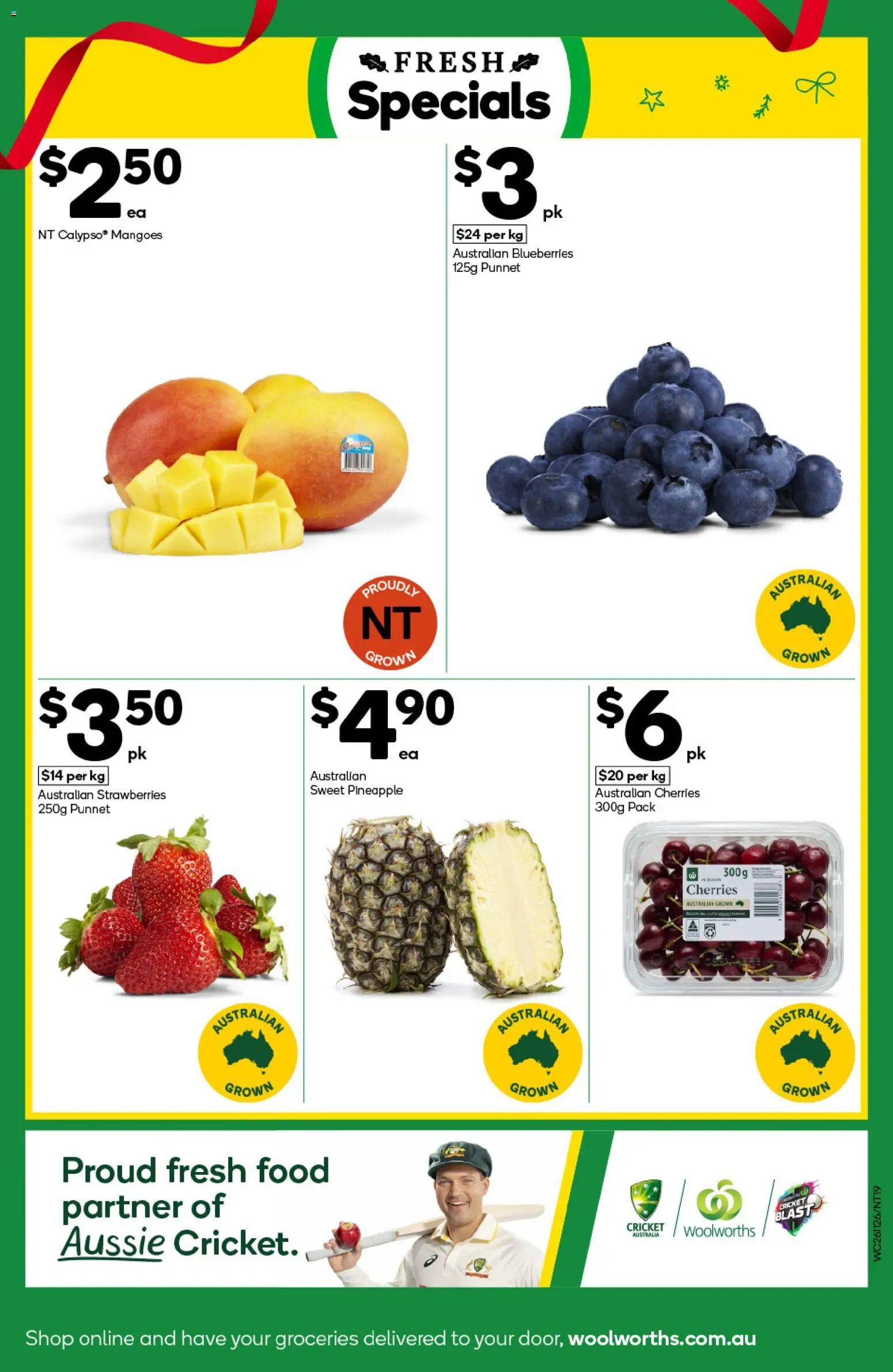 Woolworths catalogue - valid from 26.11.2025 | Page: 19 | Products: Cherries, Pineapple, Strawberries, Blueberries