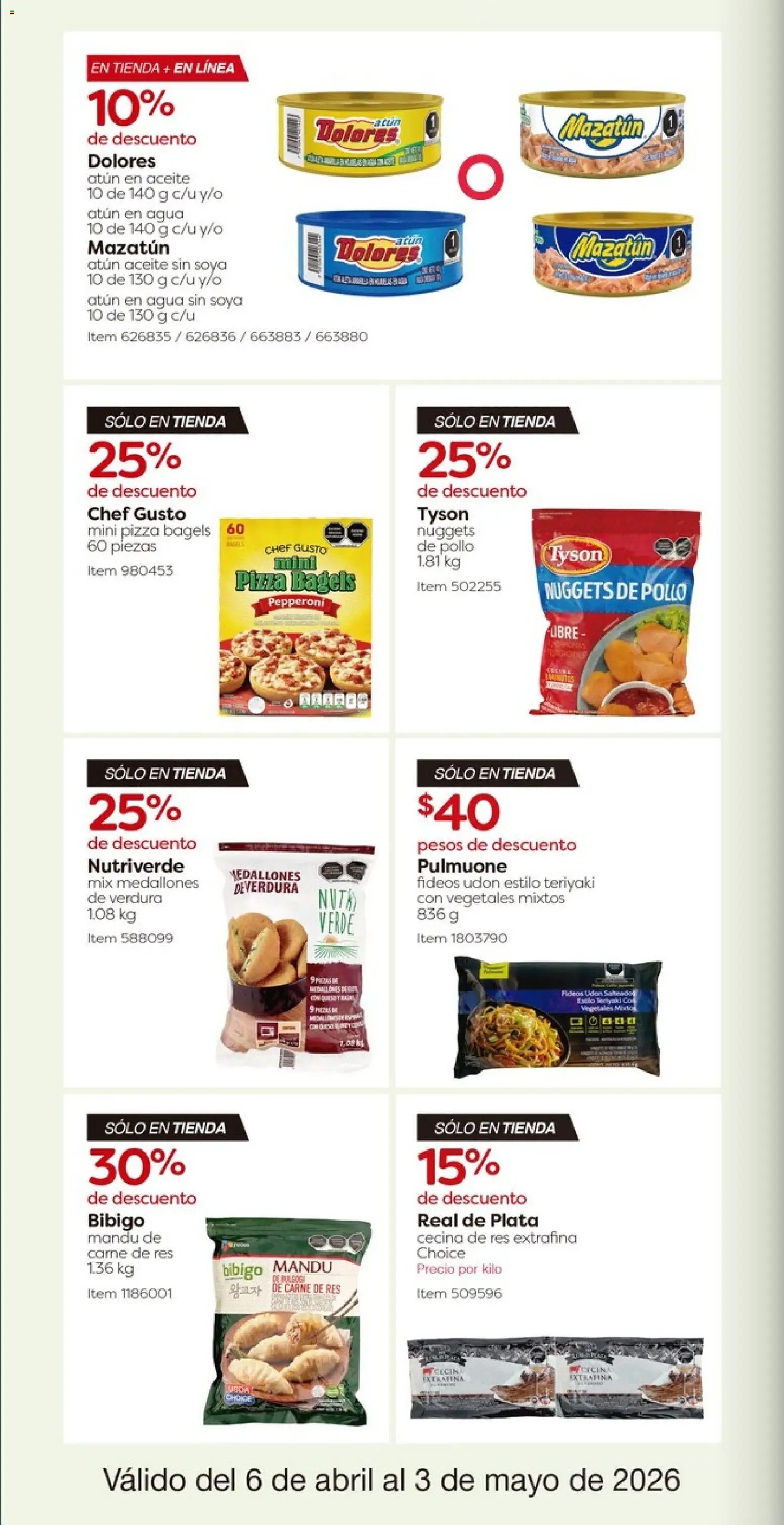 Nuevas ofertas de Costco válidas en toda la República Mexicana desde el 06.04.2026. ¡Encuentra las mejores ofertas en Costco catálogo! | Página: 30 | Productos: Atún, Pizza, Fideos, Res