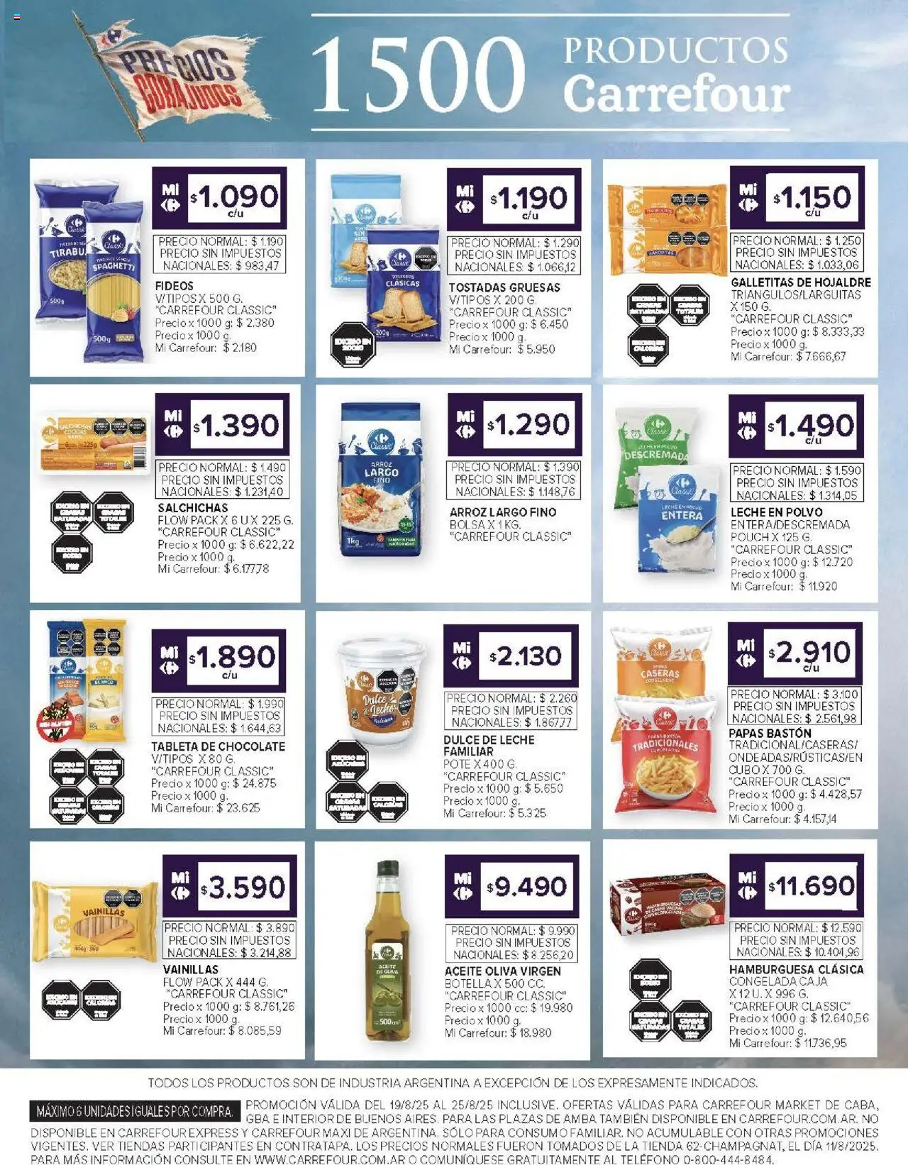 Carrefour ofertas - CABA │ válido desde el 19.08.2025 | Página: 47 | Productos: Tableta, Polvo, Oliva, Fideos