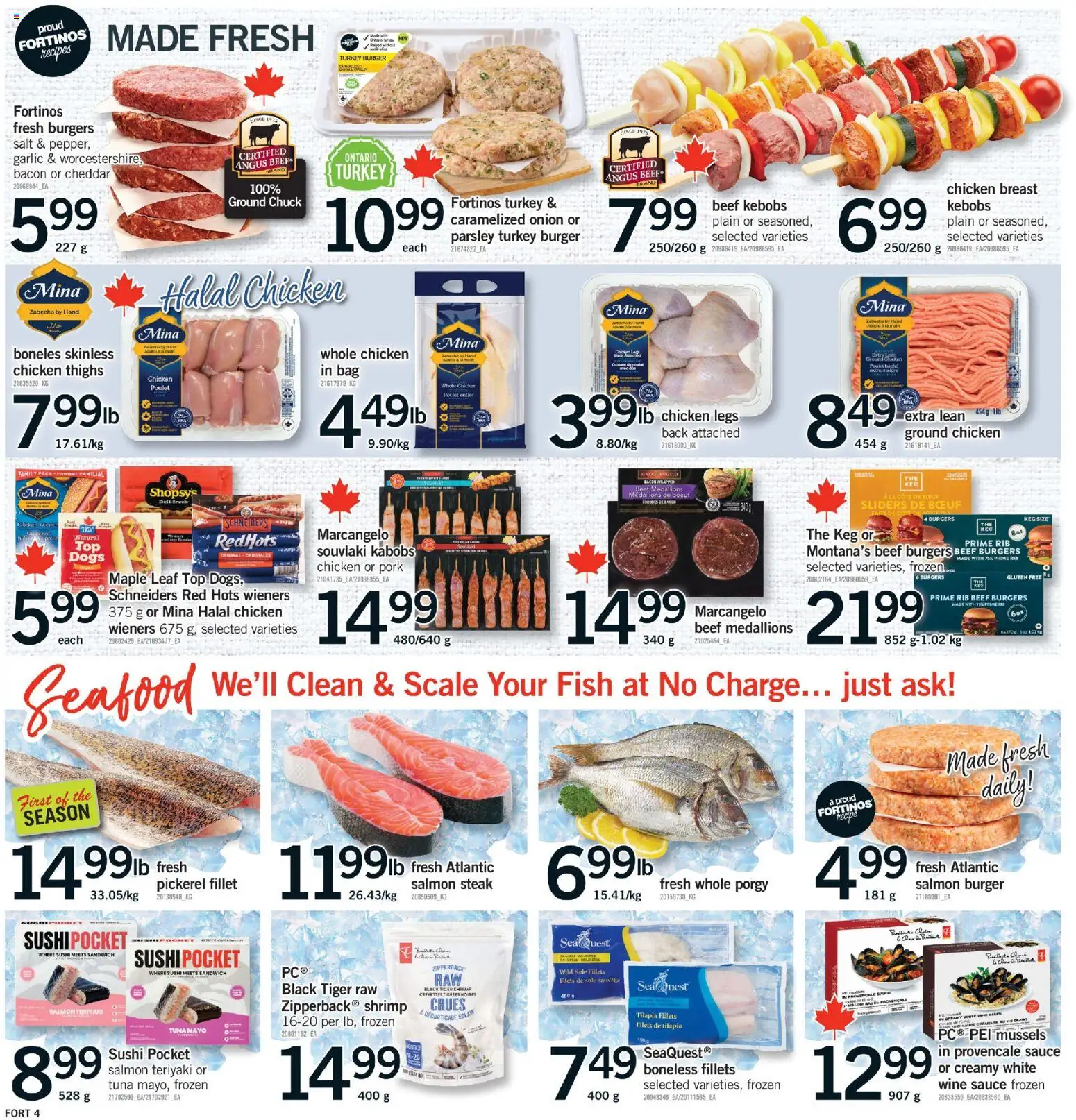 Fortinos flyer valid from 09.04.2026 | Page: 5 | Products: Beef, Bag, Wine, Chicken