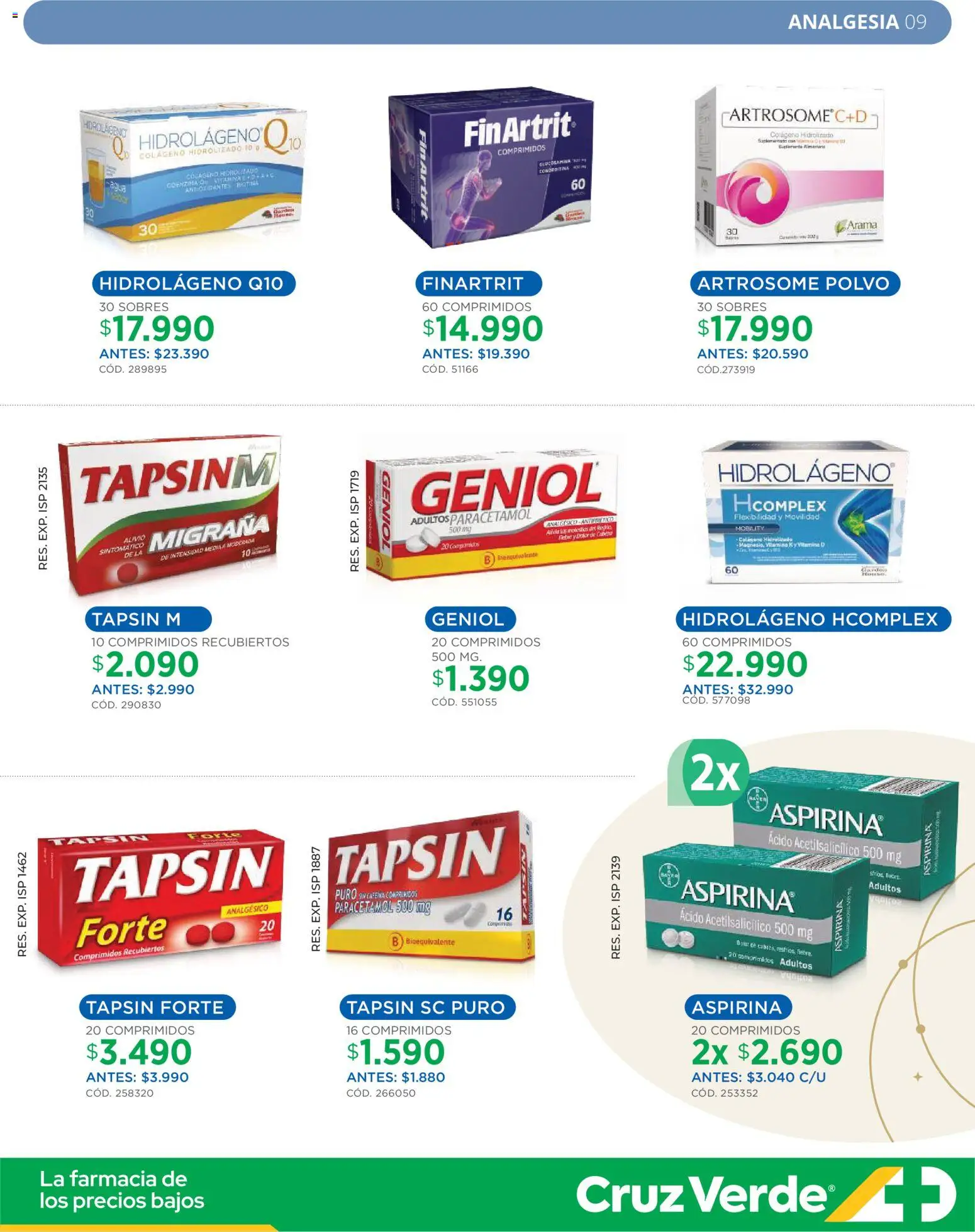 Cruz Verde Descuentos │ válido desde el 05.12.2025 | Página: 9 | Productos: Analgésico, Polvo