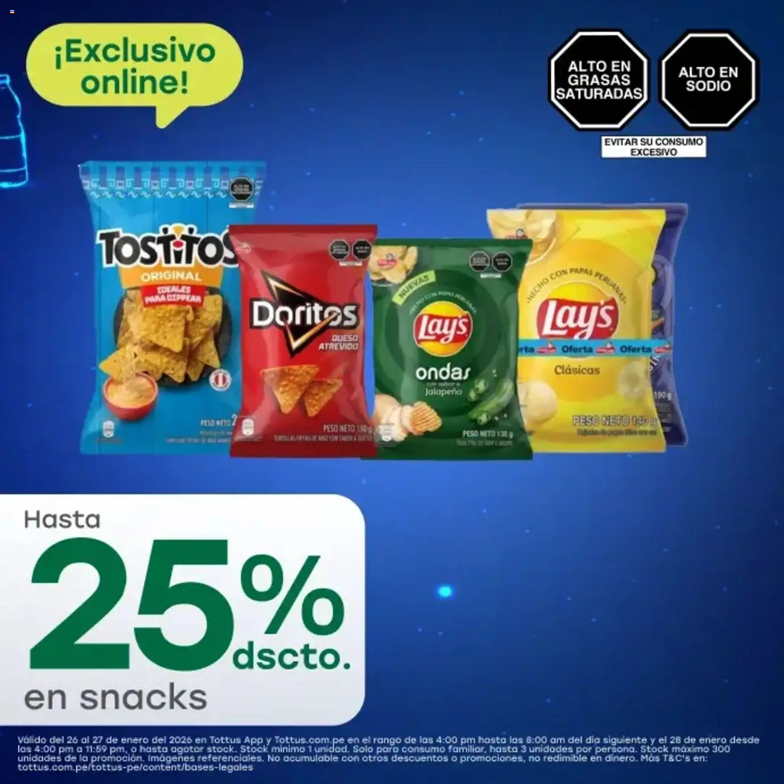 Catálogo Tottus válido desde 26.01.2026 | Página: 4 | Productos: Queso, Papas, Peso